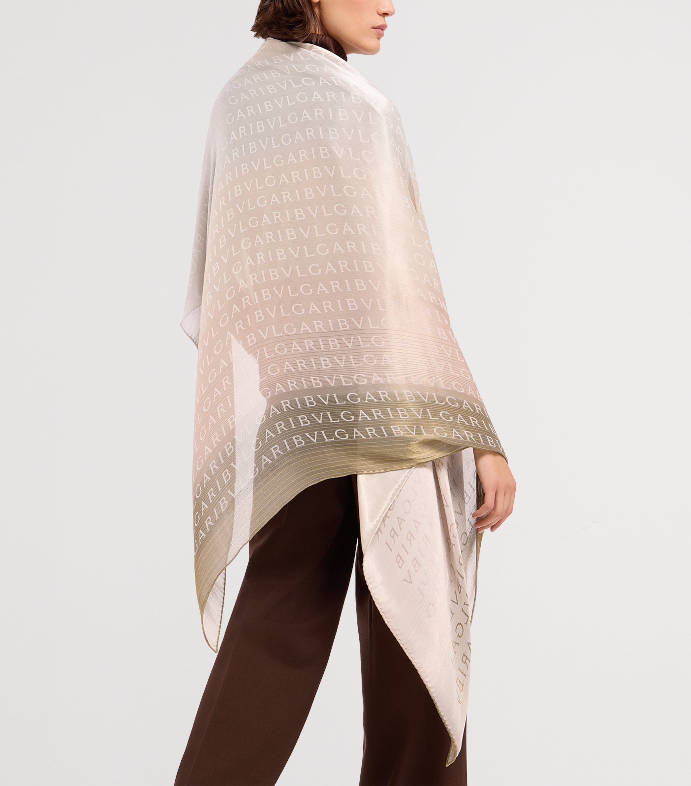 Silk Logomania Scarf PINK Image 2