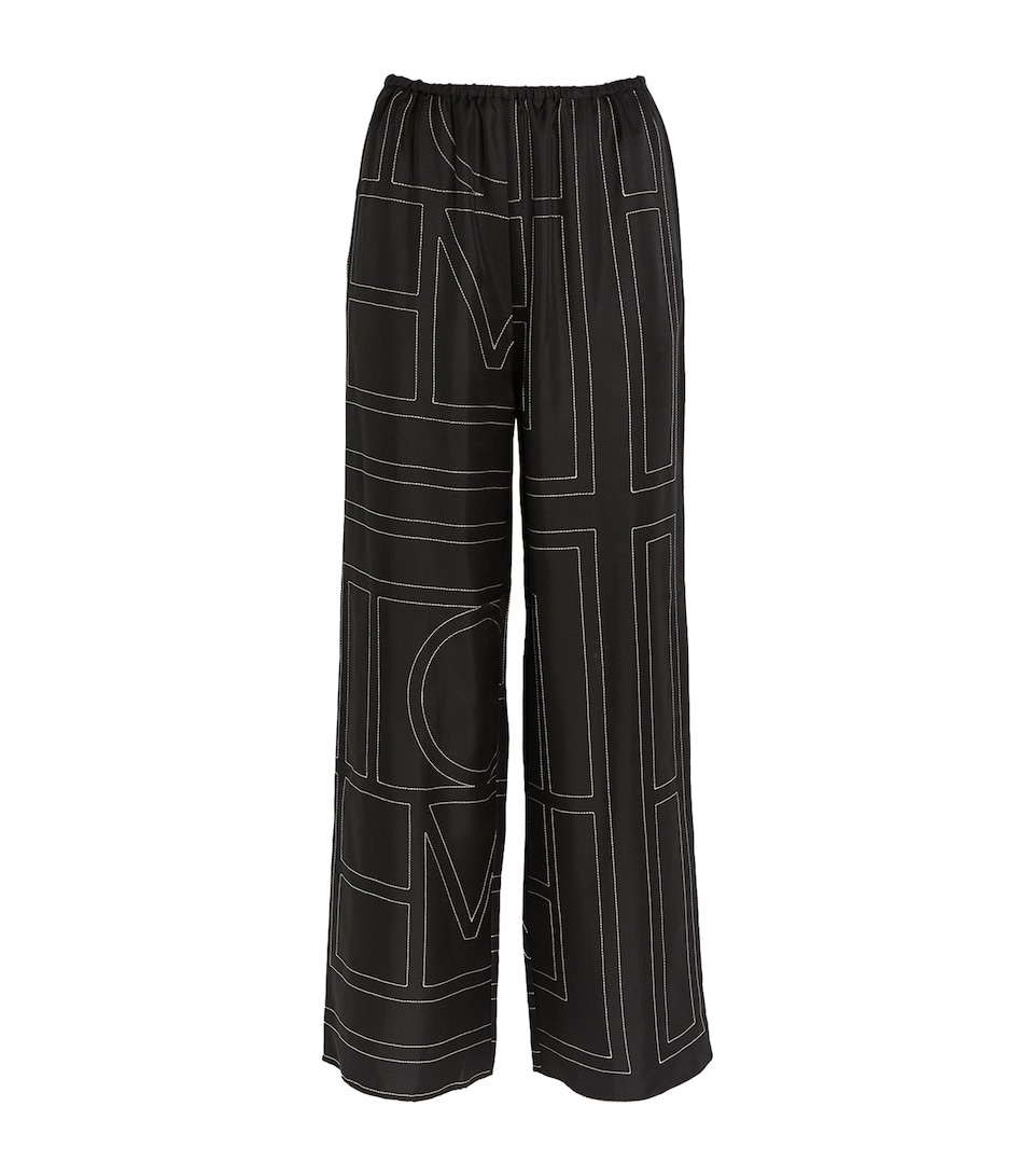 Silk Monogram Trousers