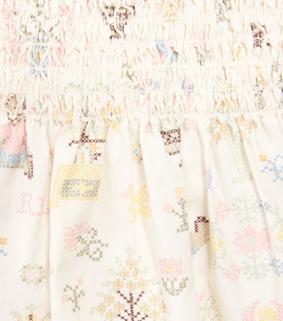 Ralph Lauren Kids Cotton Printed Dress and Bloomers Set (3-24 Months) Peti Point Bby Bear Image 3