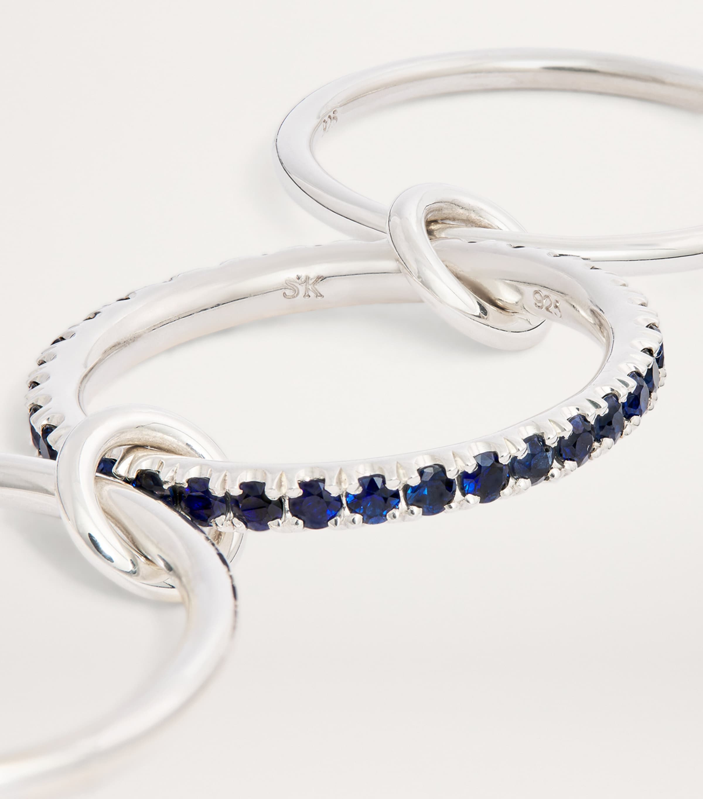 Sterling Silver and Sapphire Petunia Ring STERLING SILVER Image 6