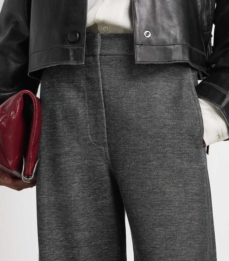 Wool-Blend Barrel Trousers DARK GREY Image 6