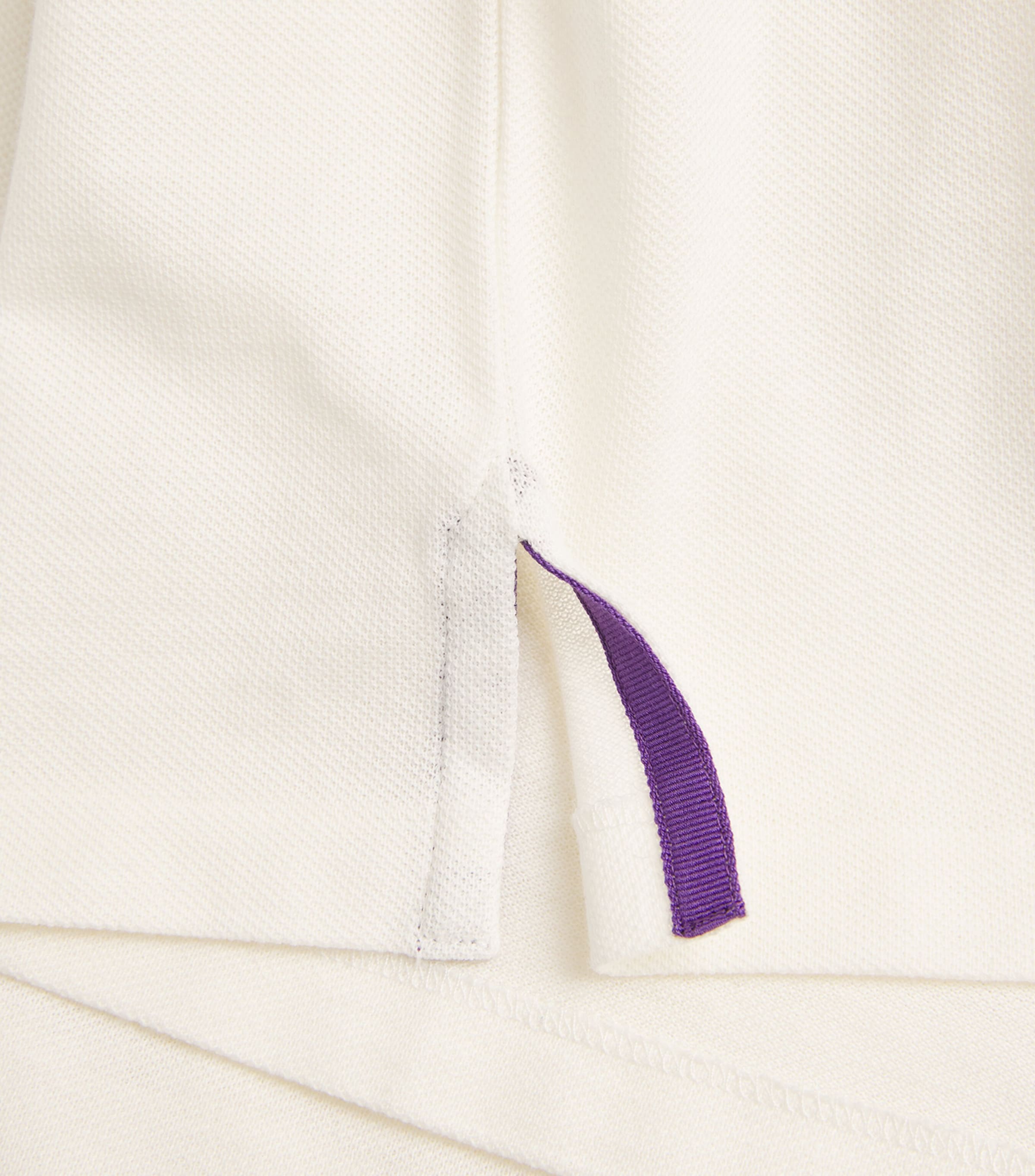 Wool Long-Sleeve Polo Shirt WHITE Image 5