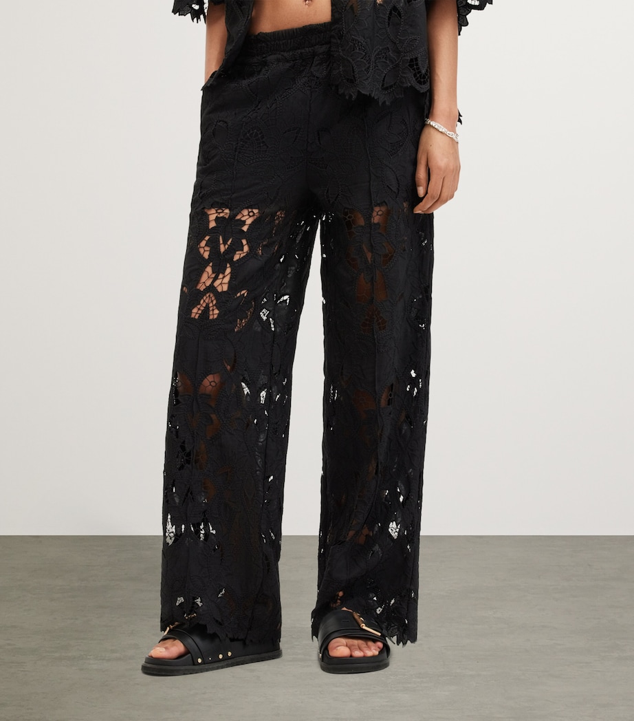 Charli Embroidered Trousers BLACK Image 3
