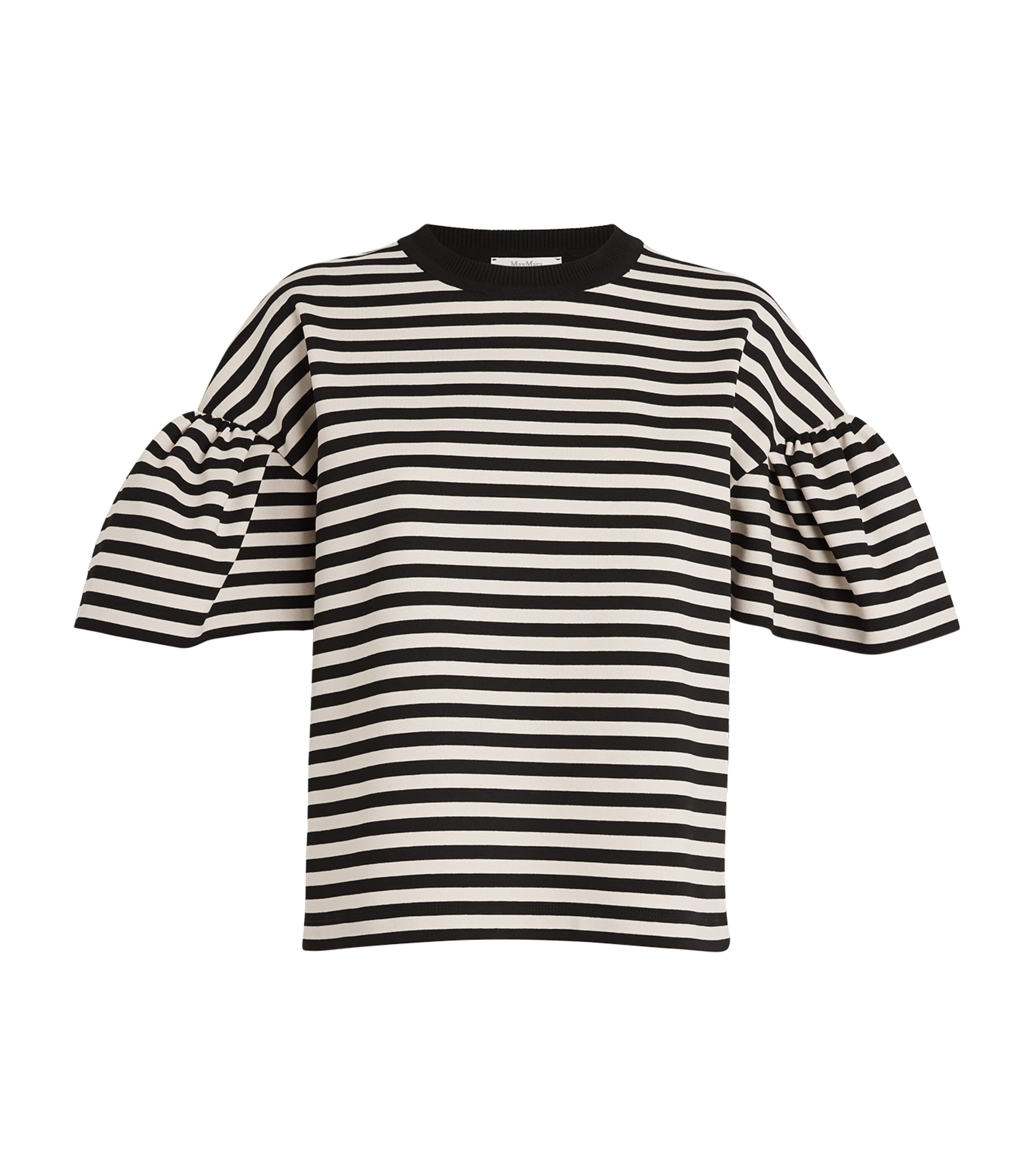 Shop Max Mara Striped Peirak T-shirt In Black