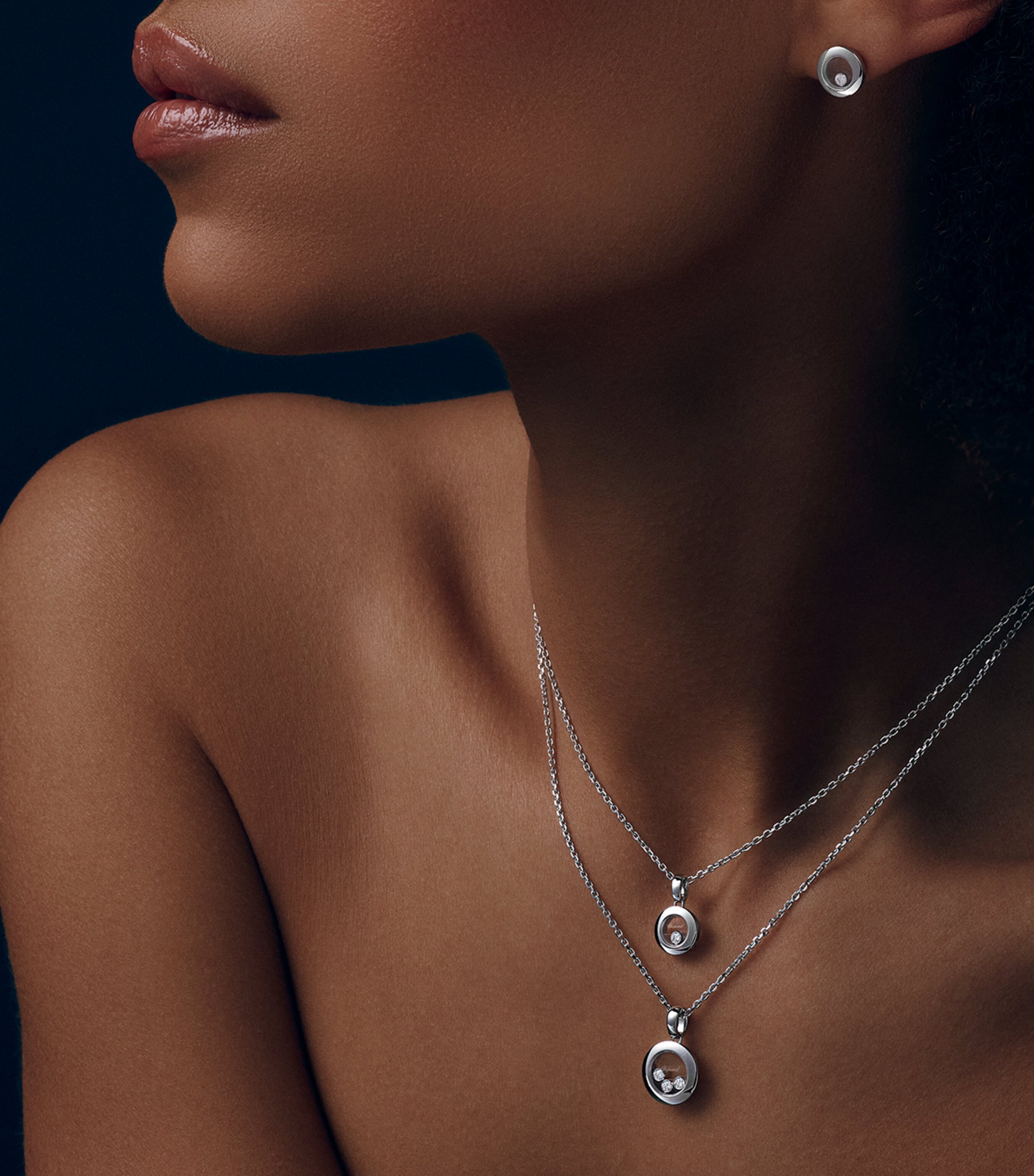 White Gold And Diamond Happy Diamonds Icons Earrings 18K WHITE GOLD Image 2