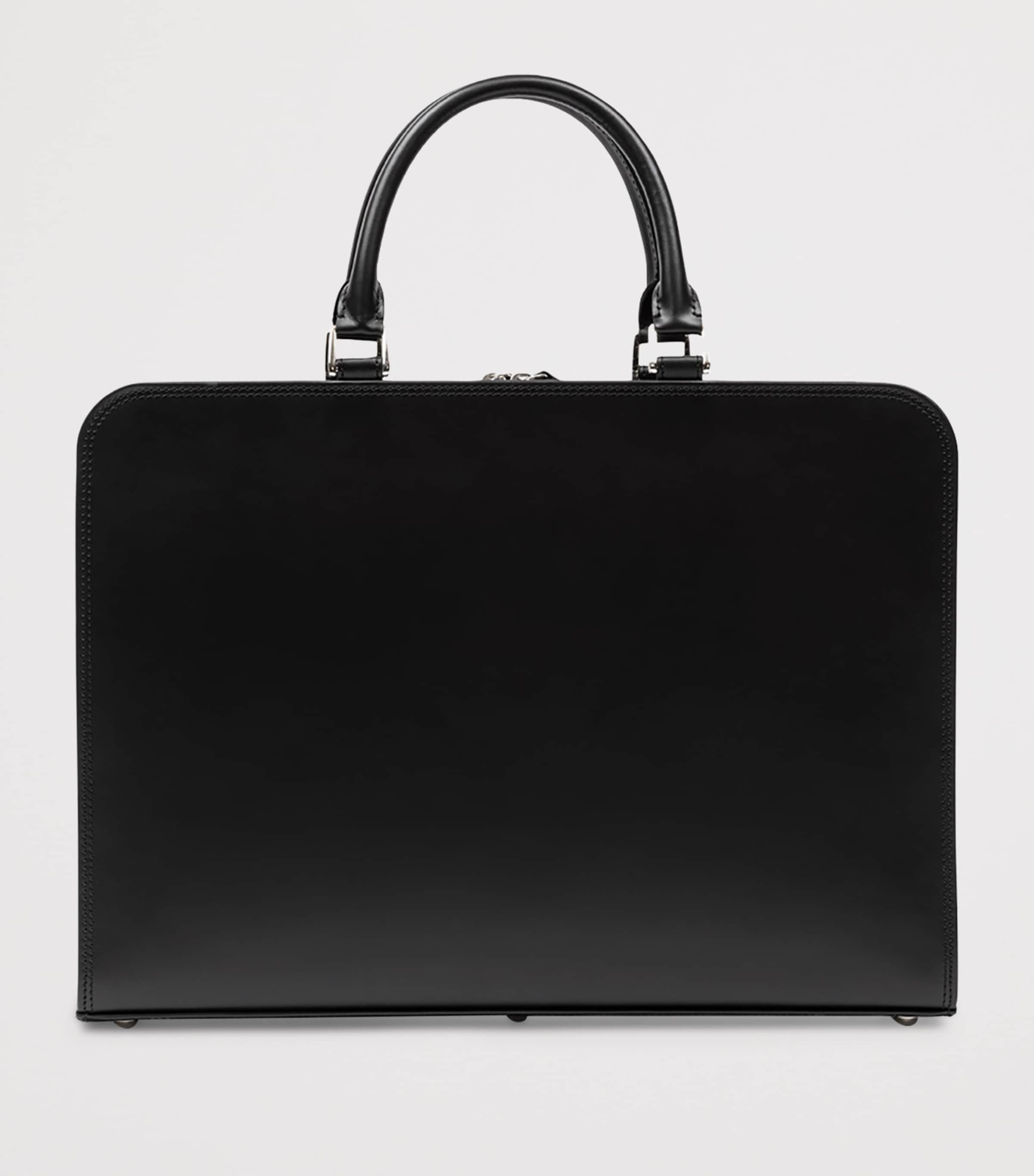 Leather Kensington Briefcase BLACK Image 3