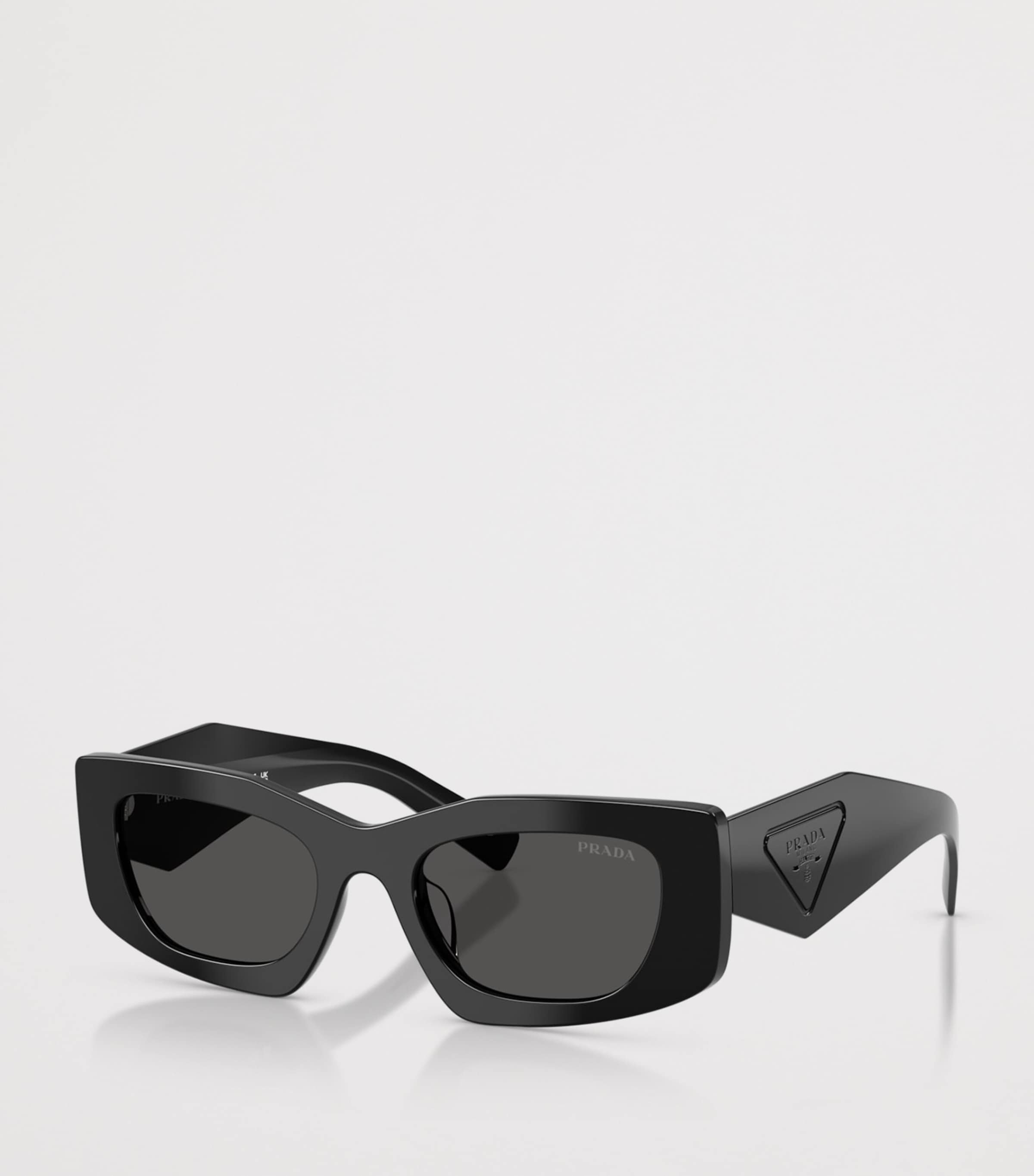 Prada Irregular Rectangle Sunglasses Black Image 2