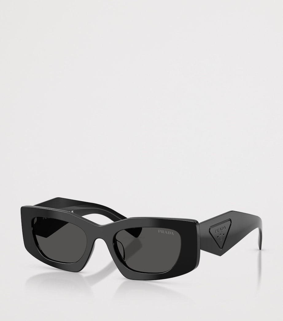 Prada Irregular Rectangle Sunglasses Black Image 2