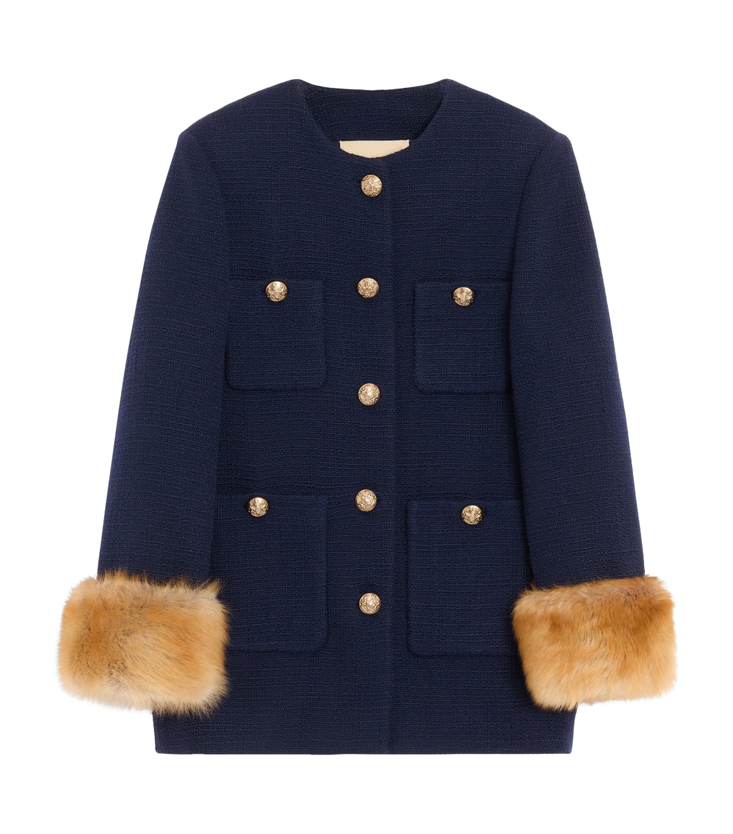 Valentino Womens Virgin Wool Peacoat Ysy Image 1