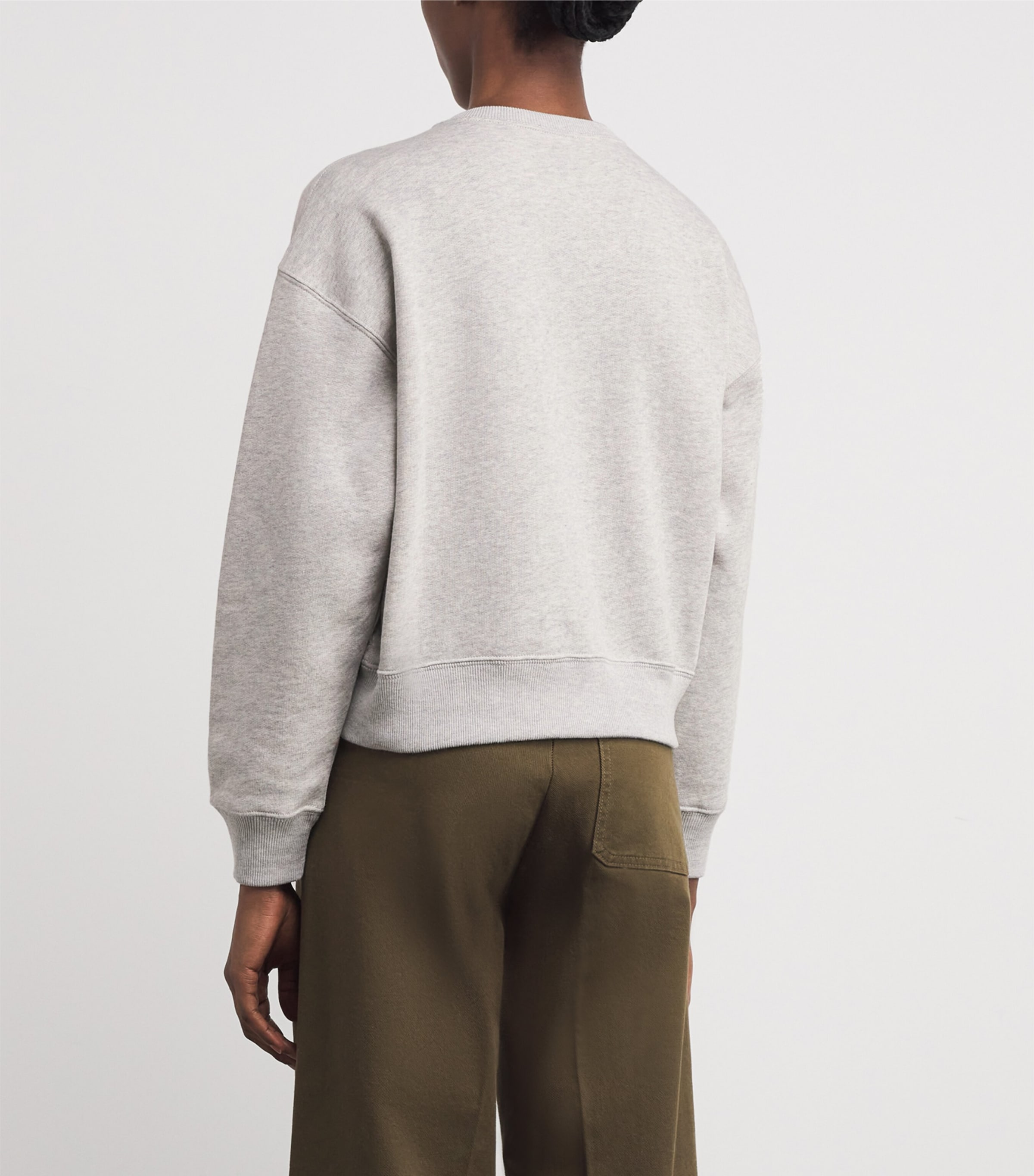 Fleece Logo Cardigan LIGHT SMOKE HEATHER Image 4