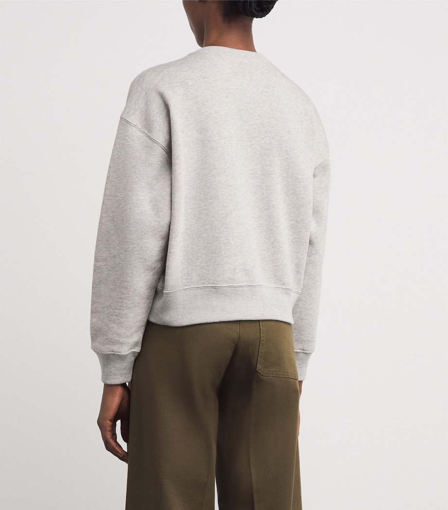 Fleece Logo Cardigan LIGHT SMOKE HEATHER Image 4