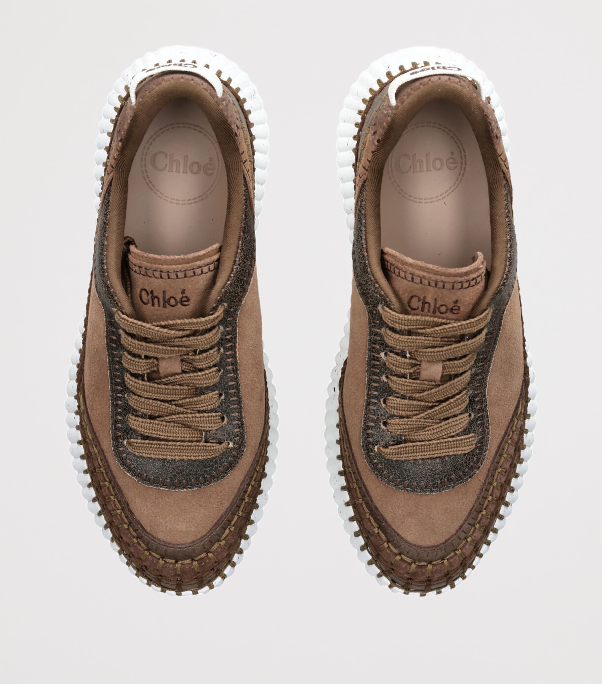 Suede Nama Runner Sneakers KHAKI Image 4