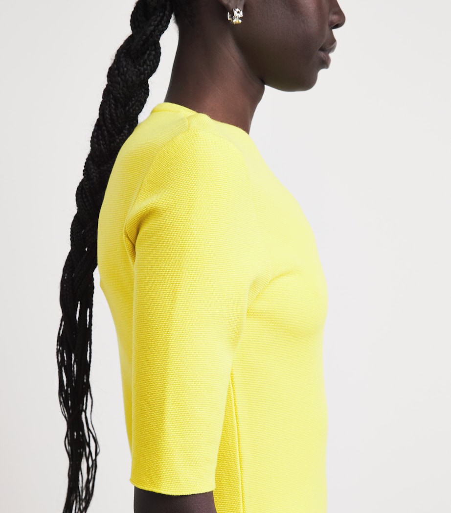 Gabriela Hearst Womens Wool Axis Short-Sleeve Sweater Ctr Citrine Image 3