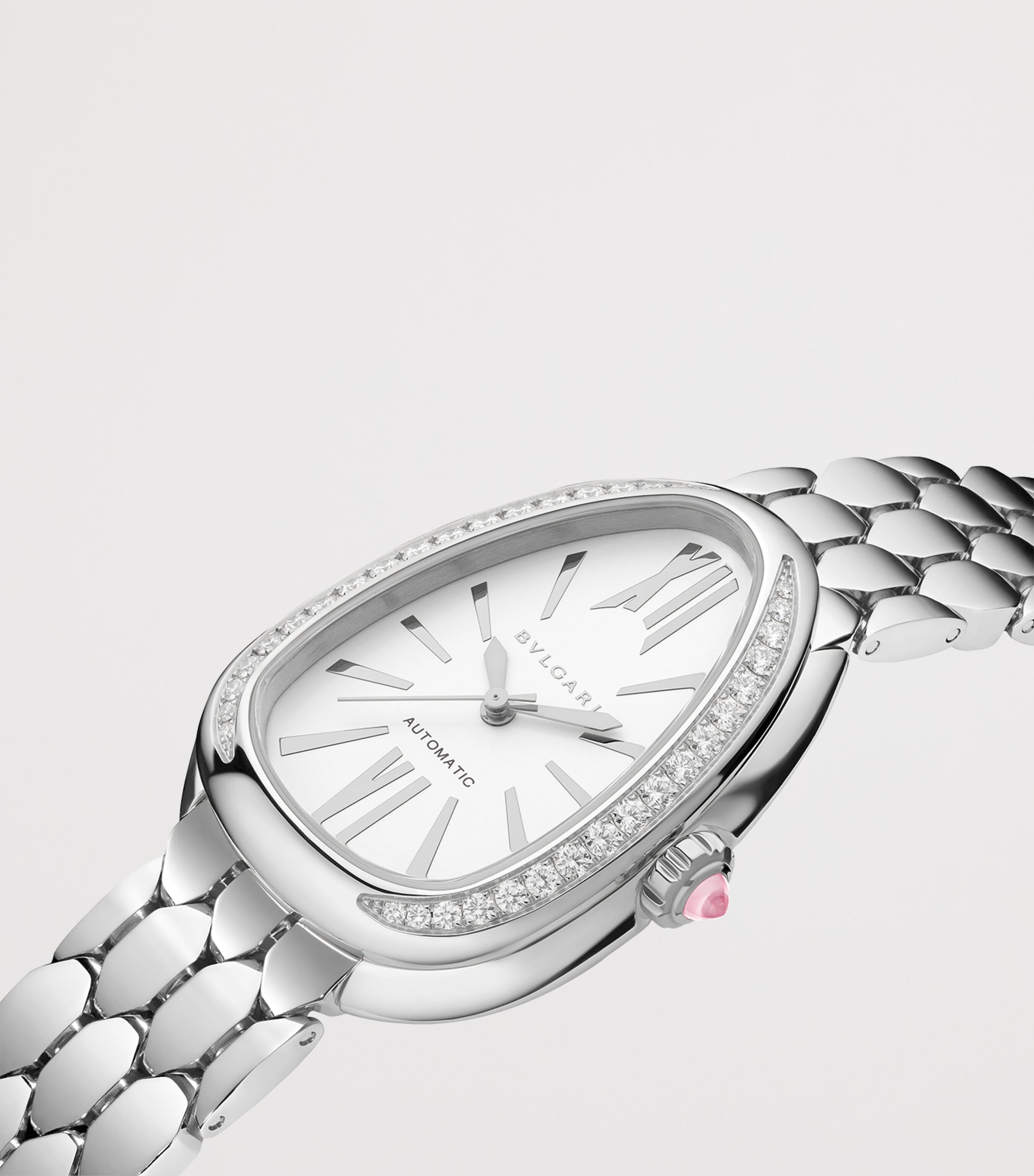 Stainless Steel and Diamond Serpenti Seduttori Watch 34mm GREY Image 2