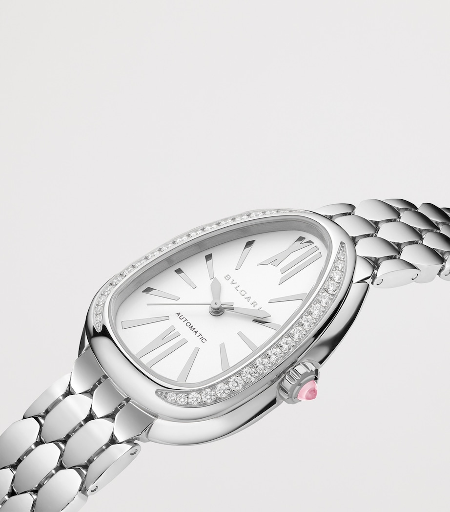 Stainless Steel and Diamond Serpenti Seduttori Watch 34mm GREY Image 2