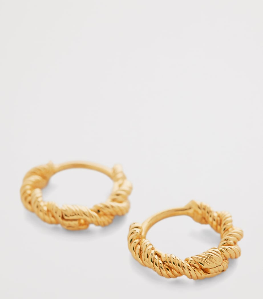 Mini Gold Vermeil Corda Huggie Earrings 18K GOLD VERMEIL Image 3