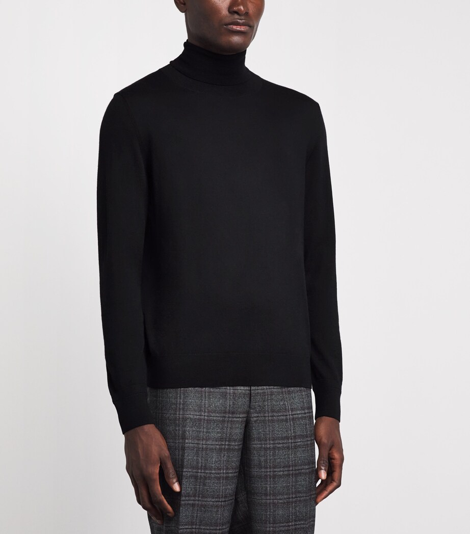 Isaia Mens Wool Rollneck Sweater Image 4