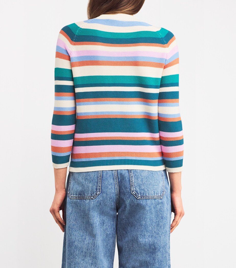 Weekend Max Mara Womens Striped Crew-Neck Sweater Multicolour Image 4