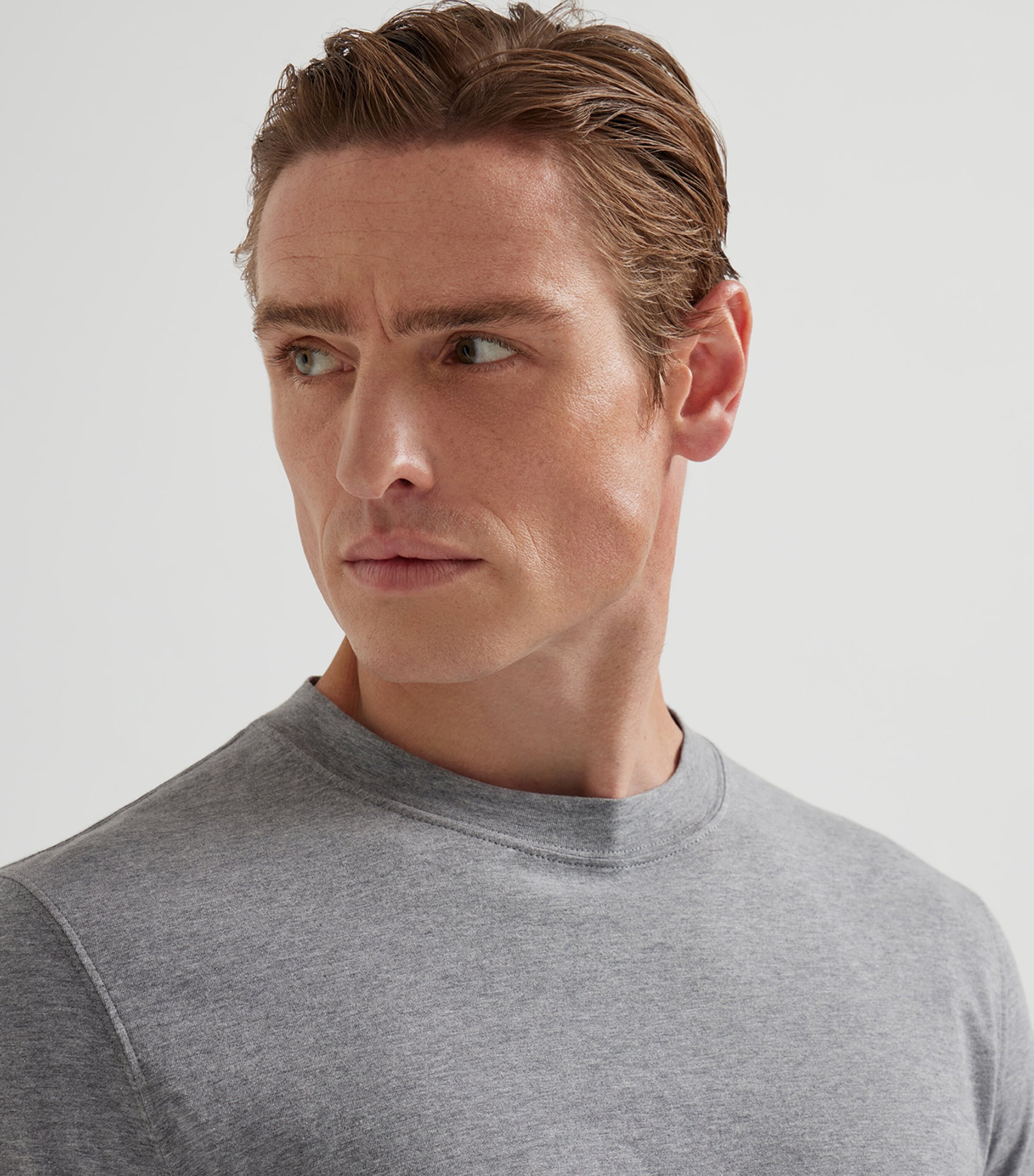 Brunello Cucinelli Grey Cotton Long-Sleeve T-Shirt | Harrods UK
