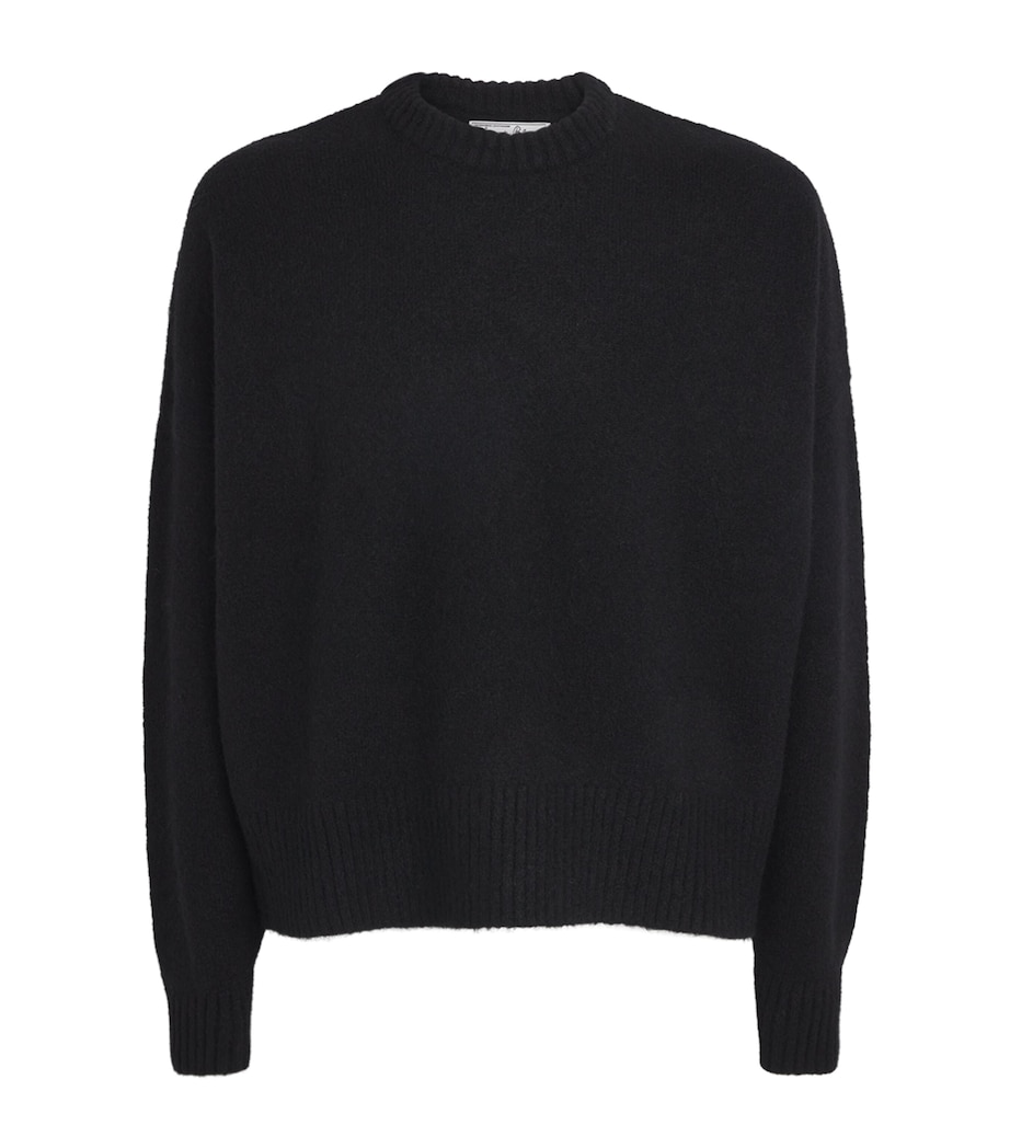 Wool-Blend Back Logo Sweater BLACK/ECRU Image 1