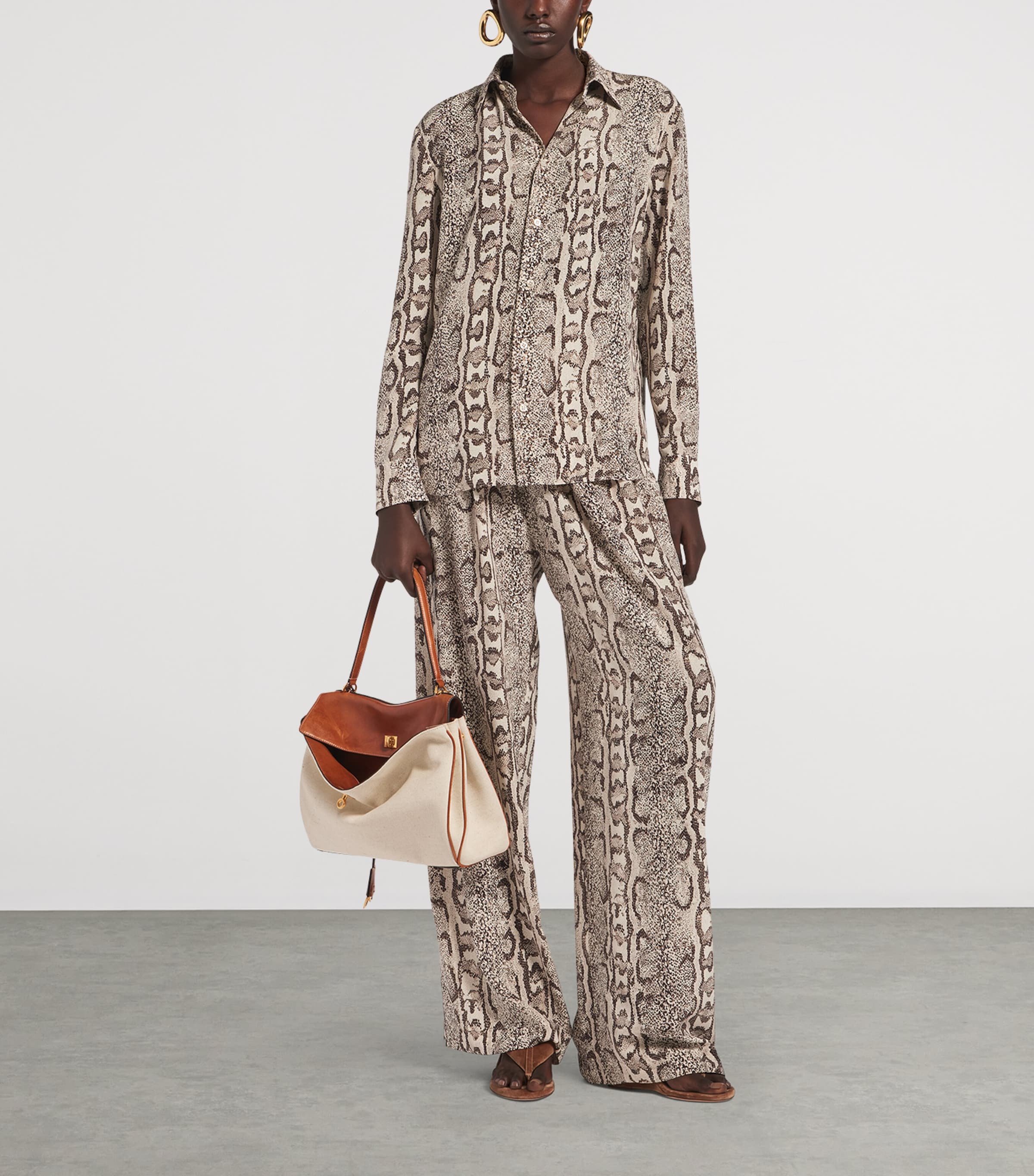 Balenciaga Womens Silk Python Print Shirt Image 2