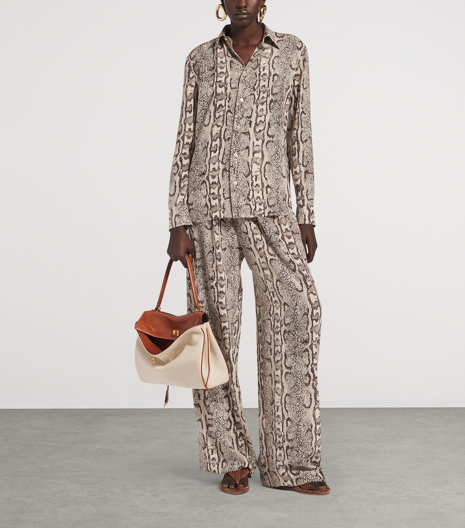 Balenciaga Womens Silk Python Print Shirt Image 2