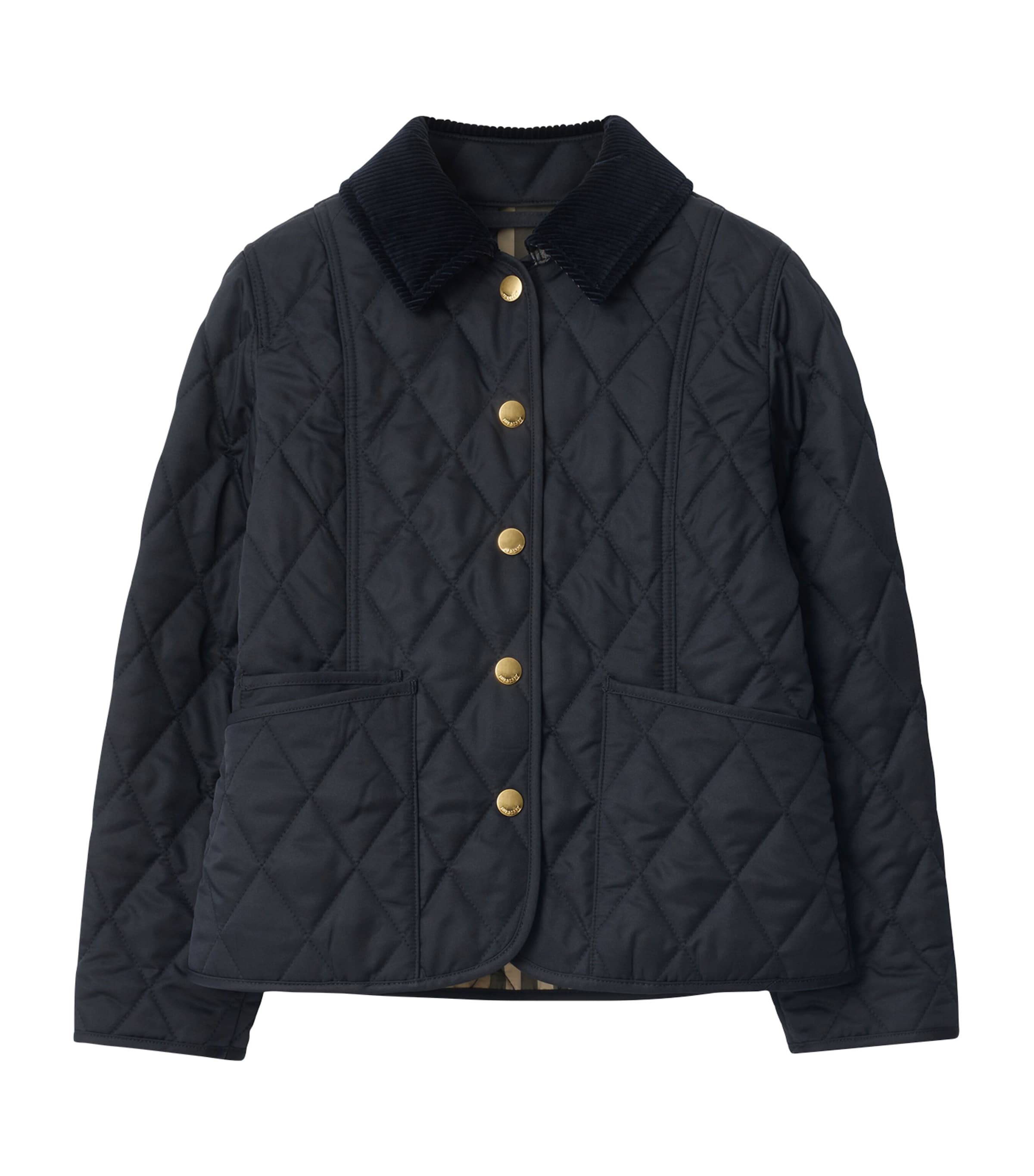 Quilted Barn Jacket (3-12 Years) NAVY Image 1