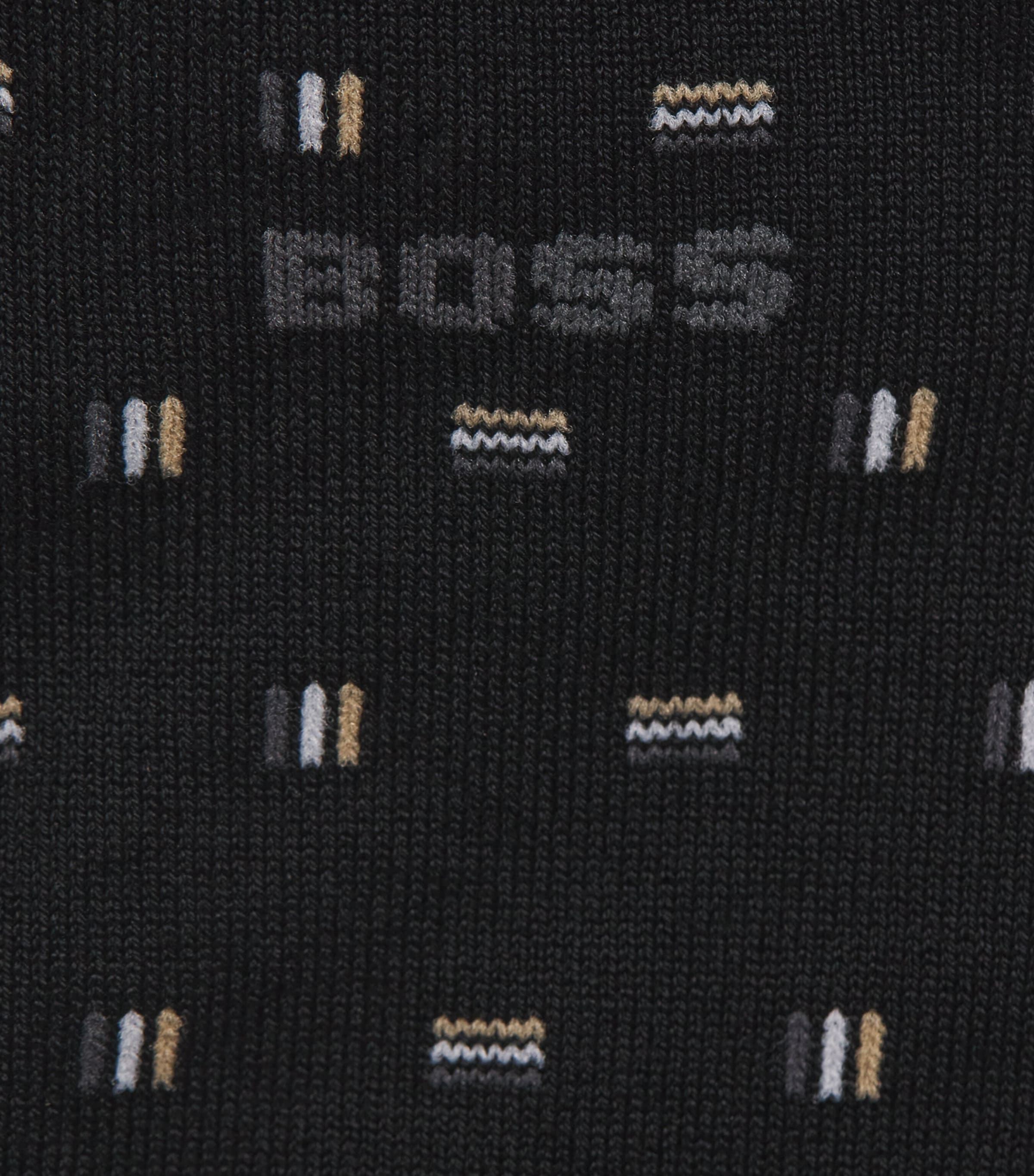 BOSS Mens Logo Socks (Pack of 2) Black Image 2