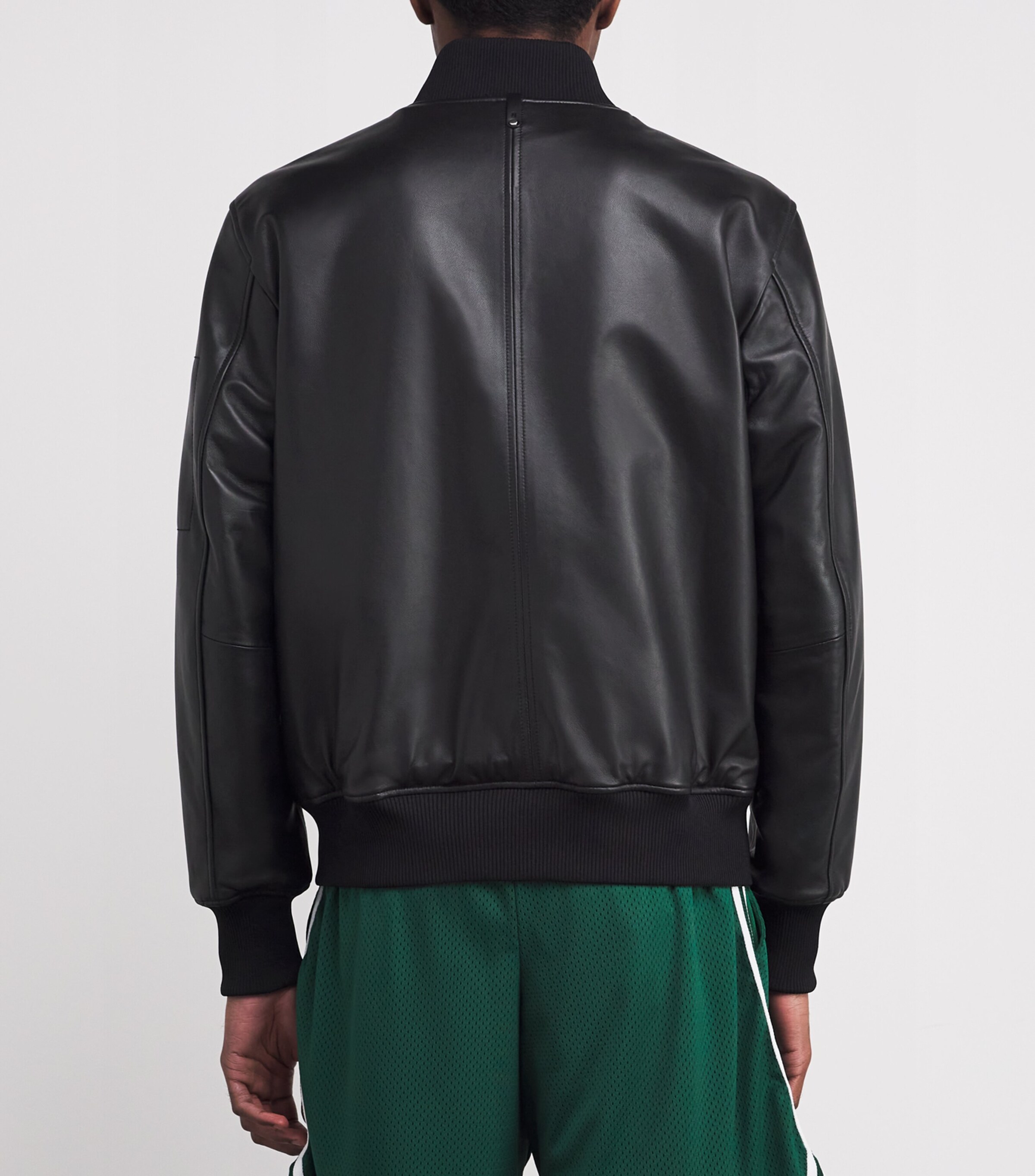 Mackage Mens Leather Reversible Easton-SA Bomber Jacket Black Image 4