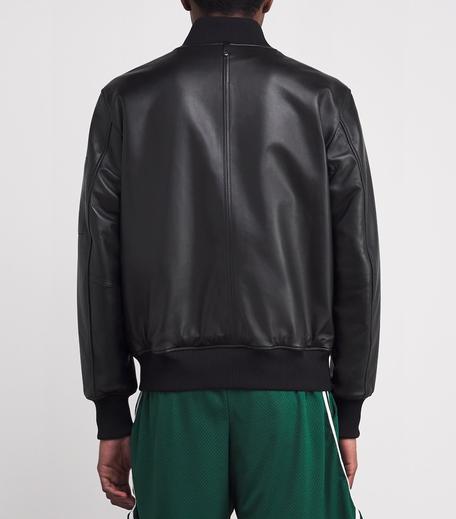Leather Reversible Easton-SA Bomber Jacket BLACK Image 4