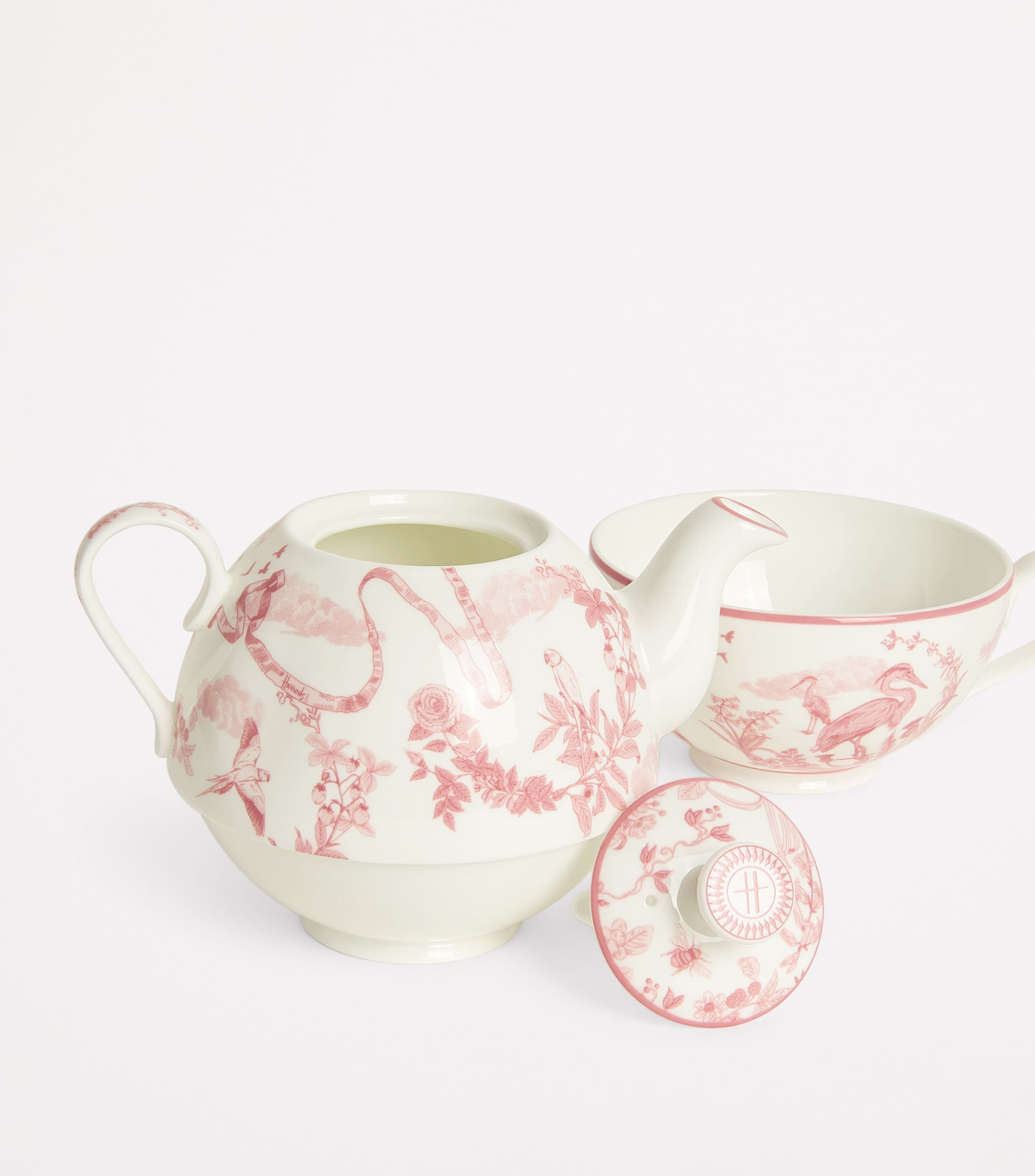 Bone China Toile Tea for One Set PINK Image 4