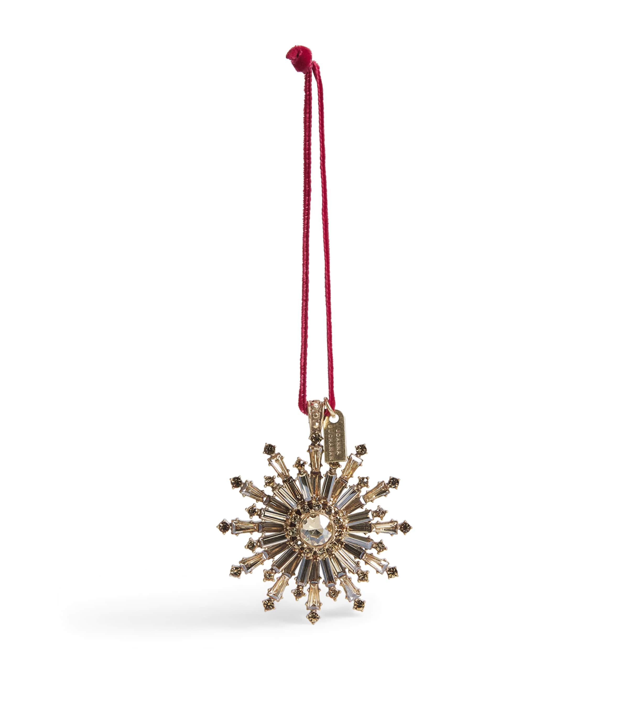 Joanna Buchanan Crystal-Embellished Snowflake Tree Decoration Gold Image 1