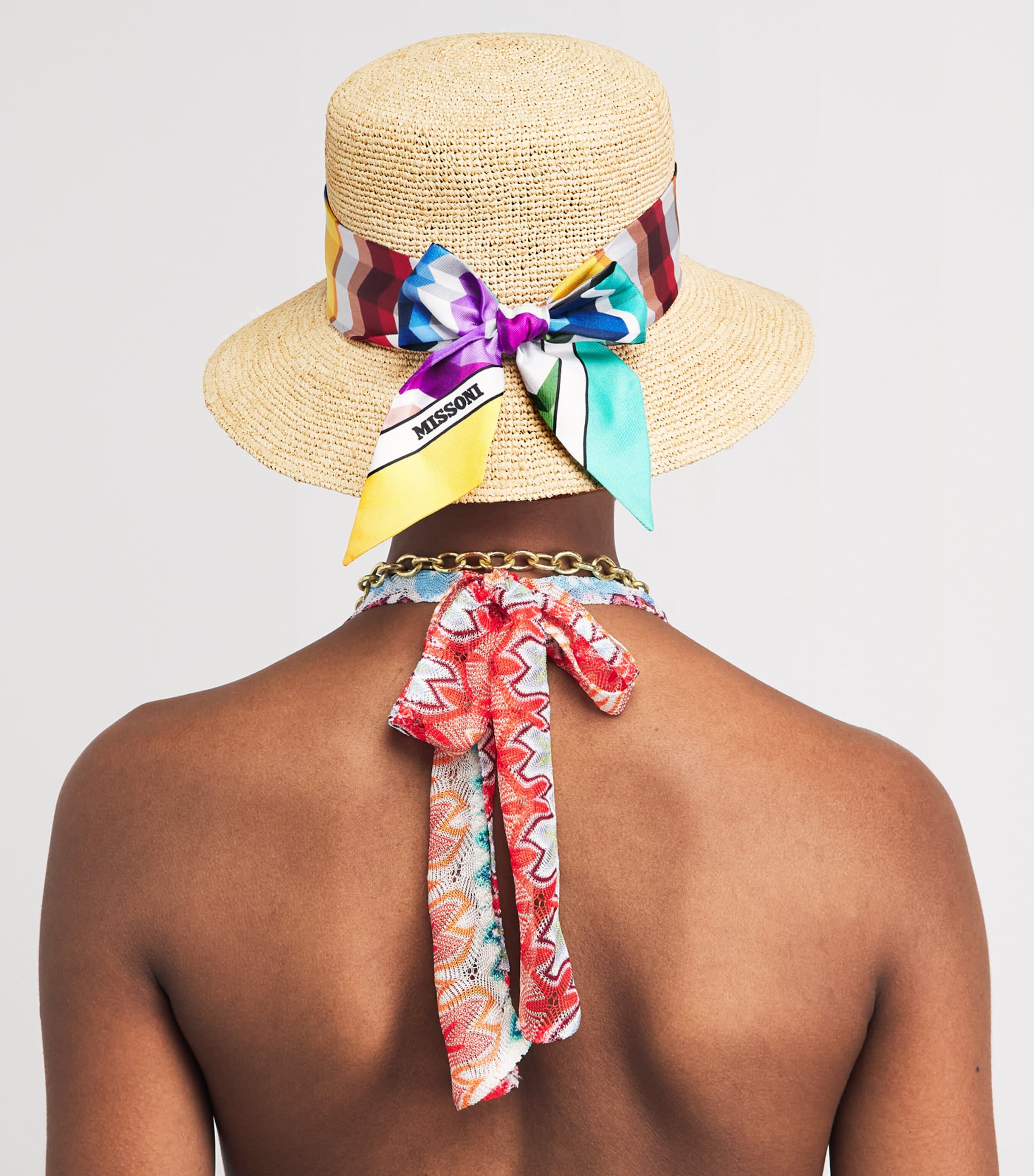 Missoni Silk-Trim Straw Hat Image 2