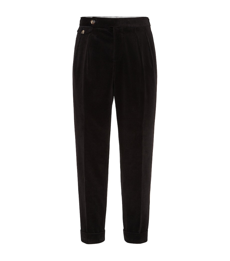 Cotton-Cashmere Blend Pleated Trousers C101 Image 1