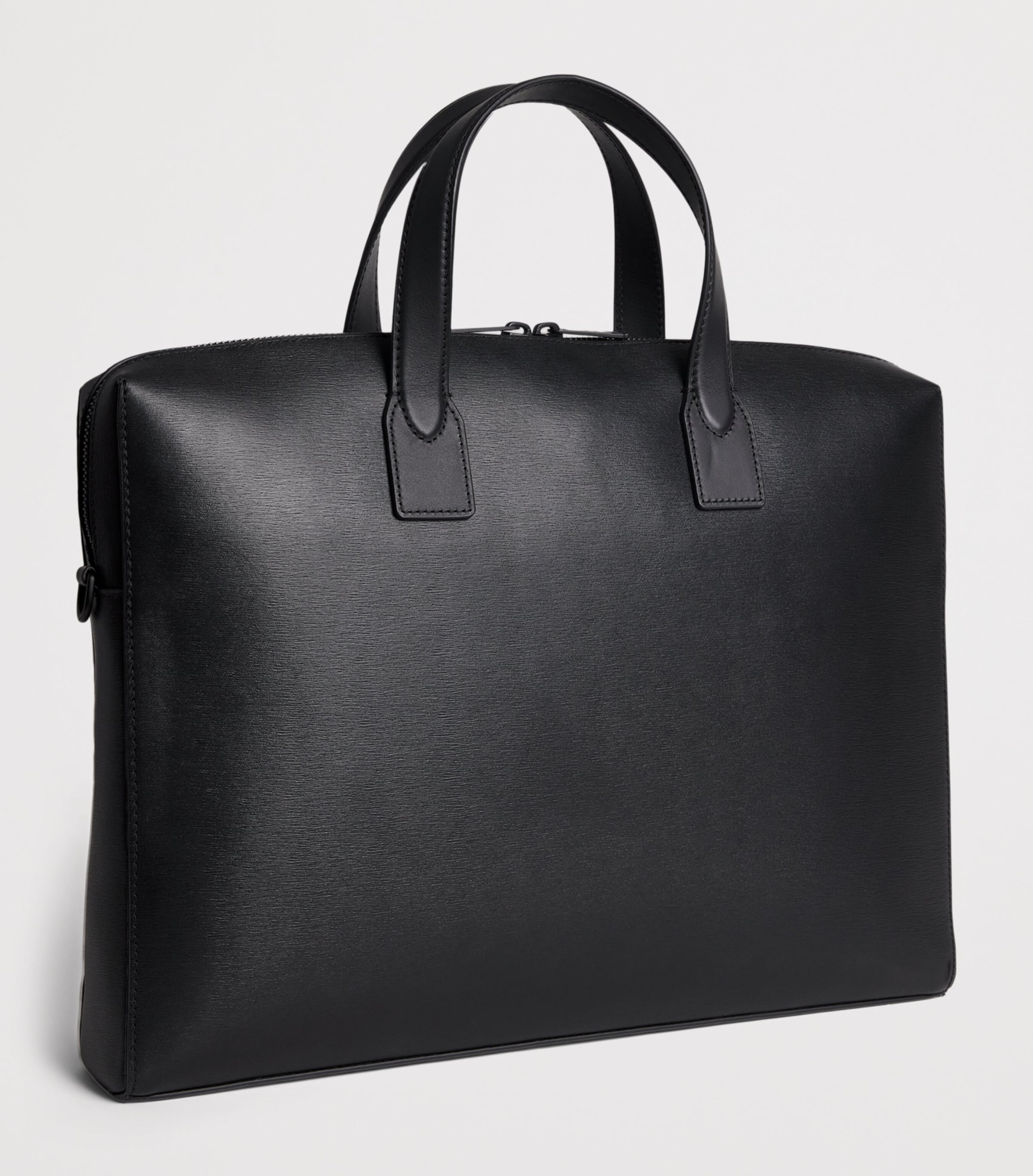 Leather Folio Bag BLACK Image 3