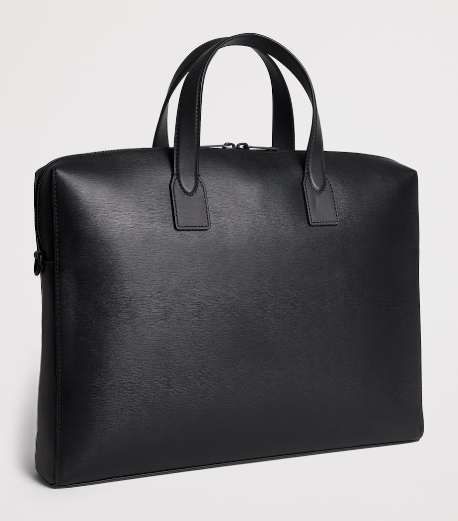 Leather Folio Bag BLACK Image 3