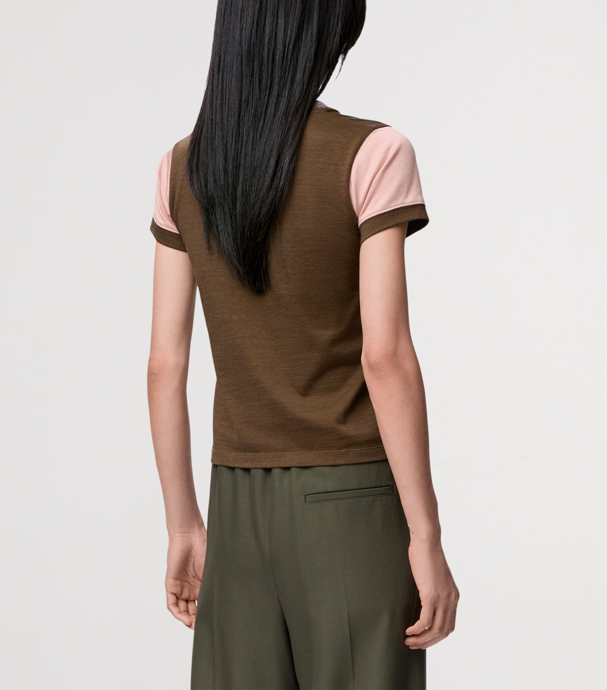 Stretch-Cotton Anagram T-Shirt KHAKI GREEN Image 4