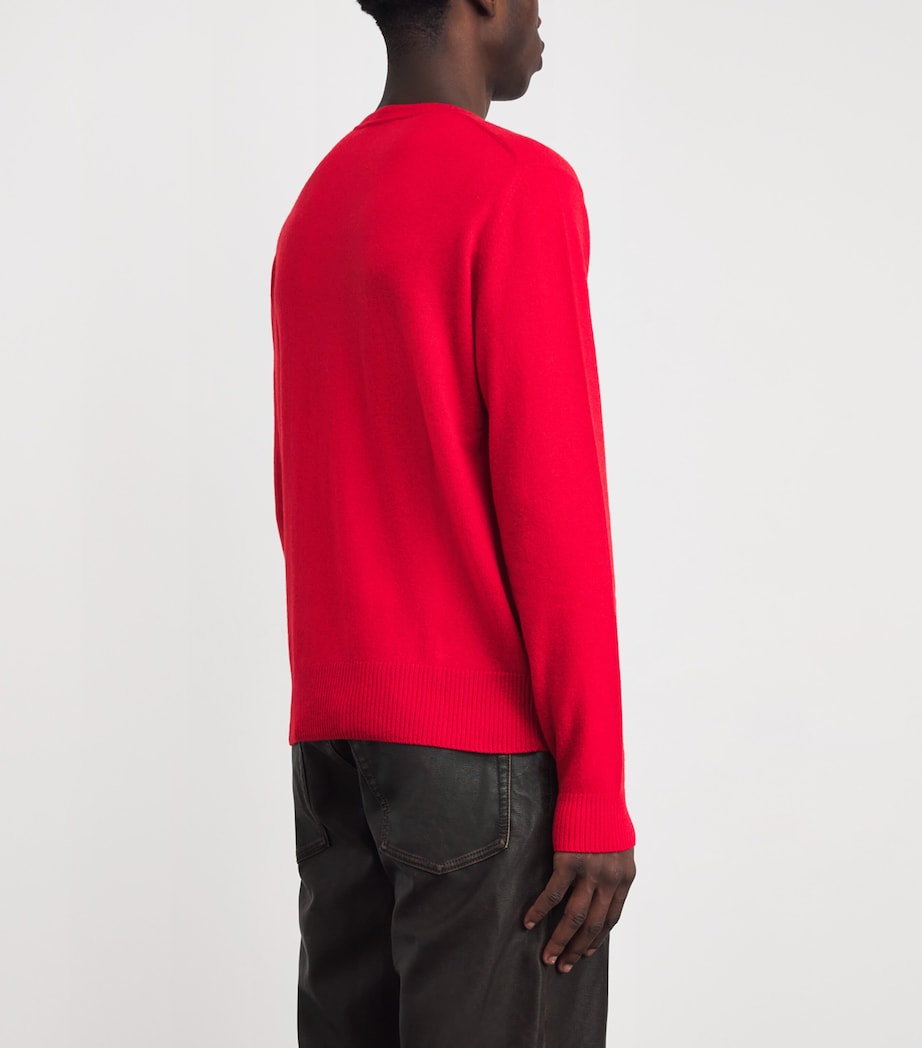 Merino Wool-Cashmere Orb Alex Sweater H407 RED Image 4