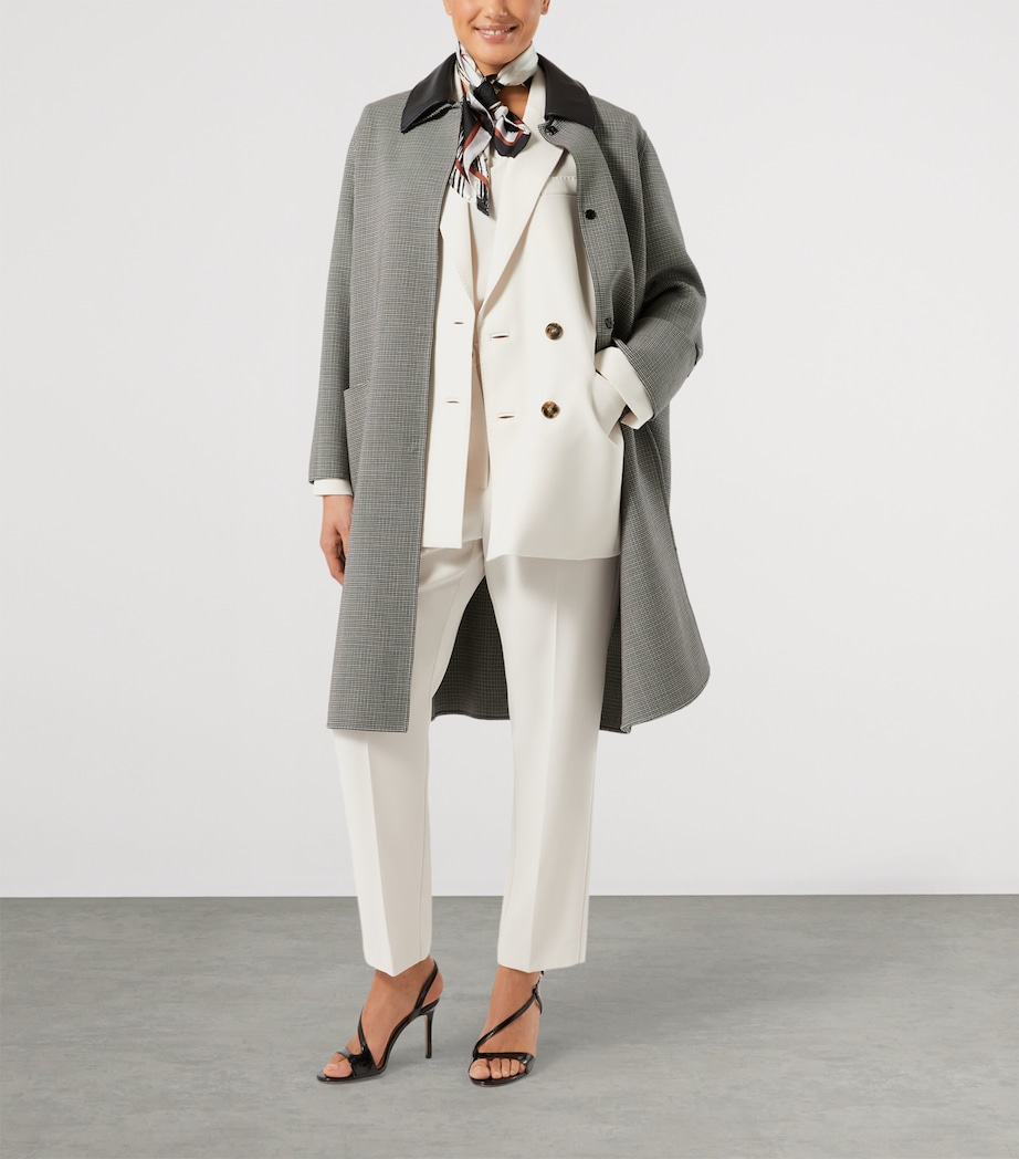 Marina Rinaldi Womens Fox Double-Breasted Blazer Ice Image 2