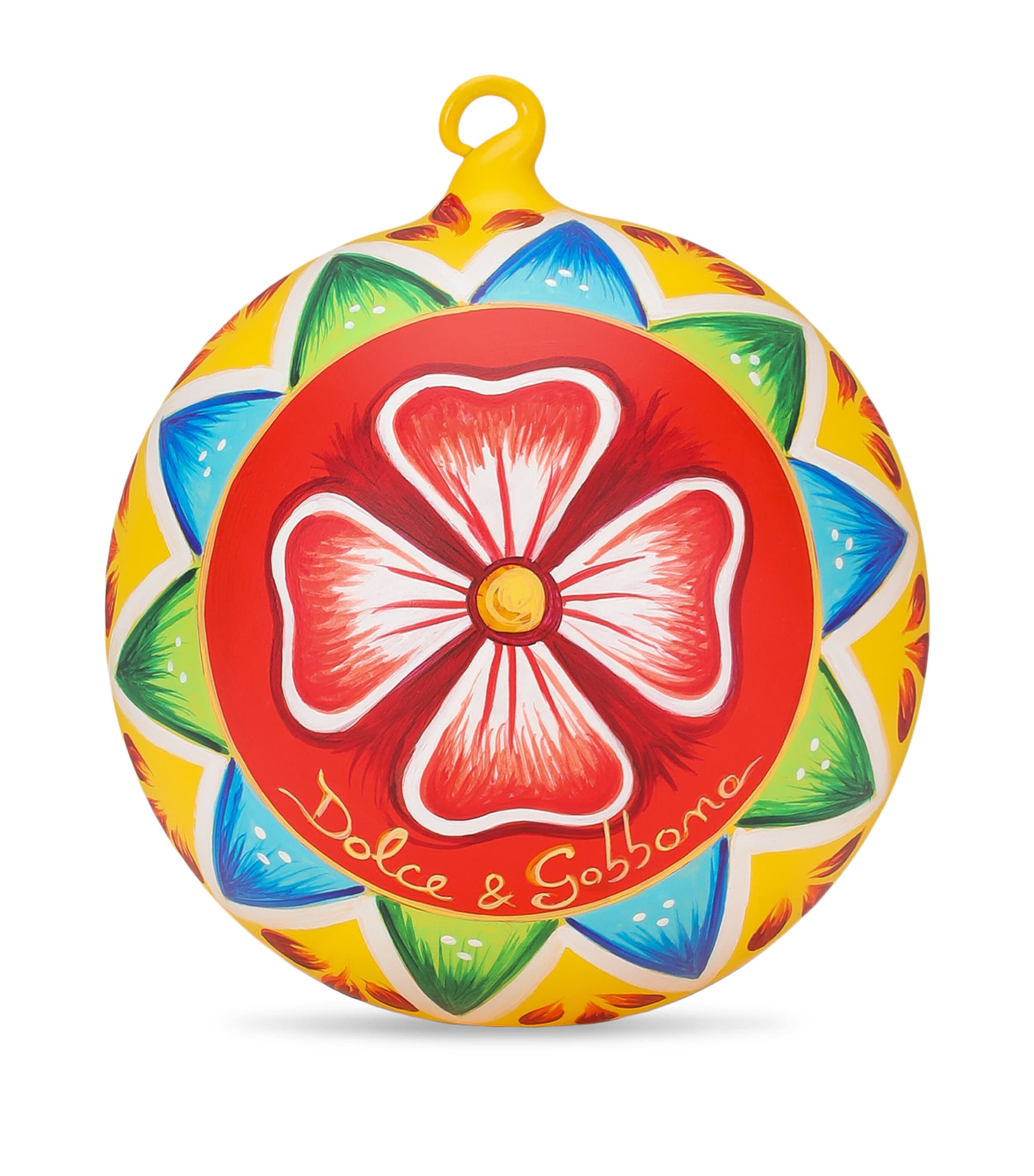 Dolce&Gabbana Casa Hand-Painted Carretto Siciliano Bauble Tulipano Image 1