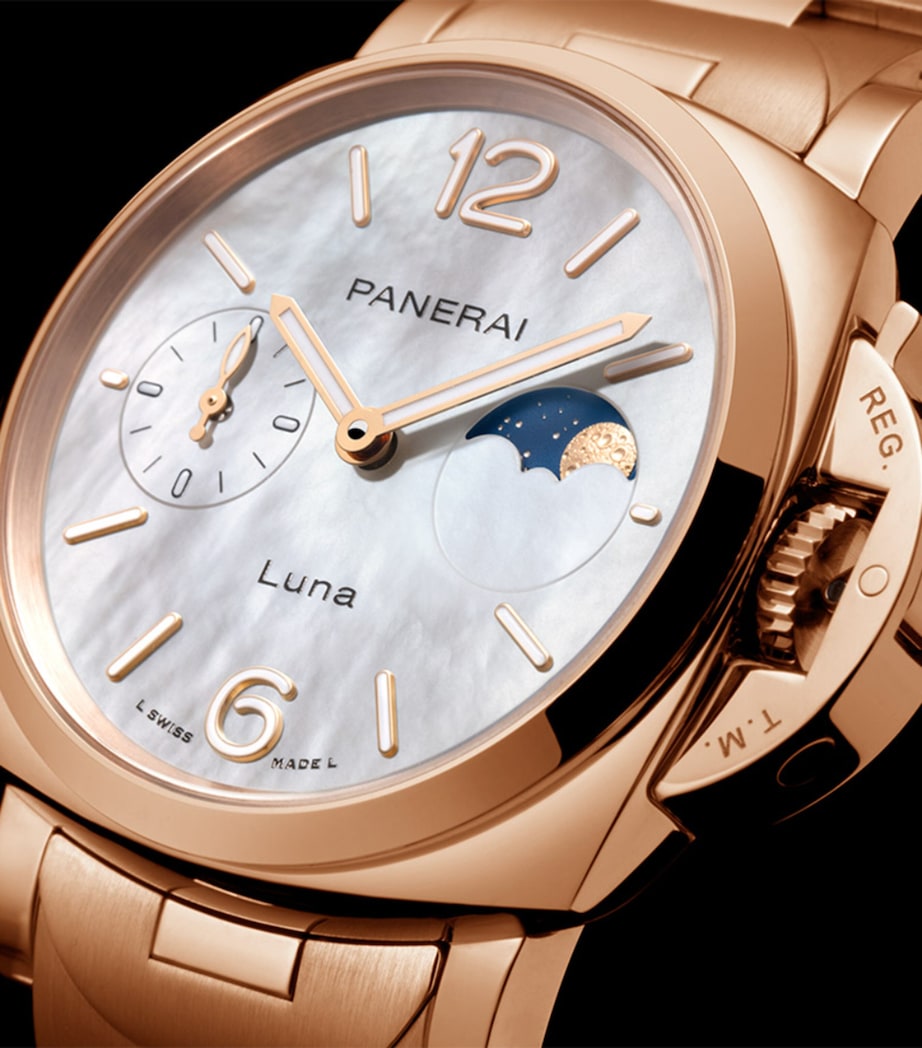 Panerai Luminor Due TuttoOro Luna Watch 38mm White Mop Image 3