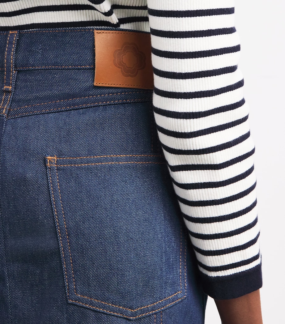 Denim Midi Skirt NAVY Image 6