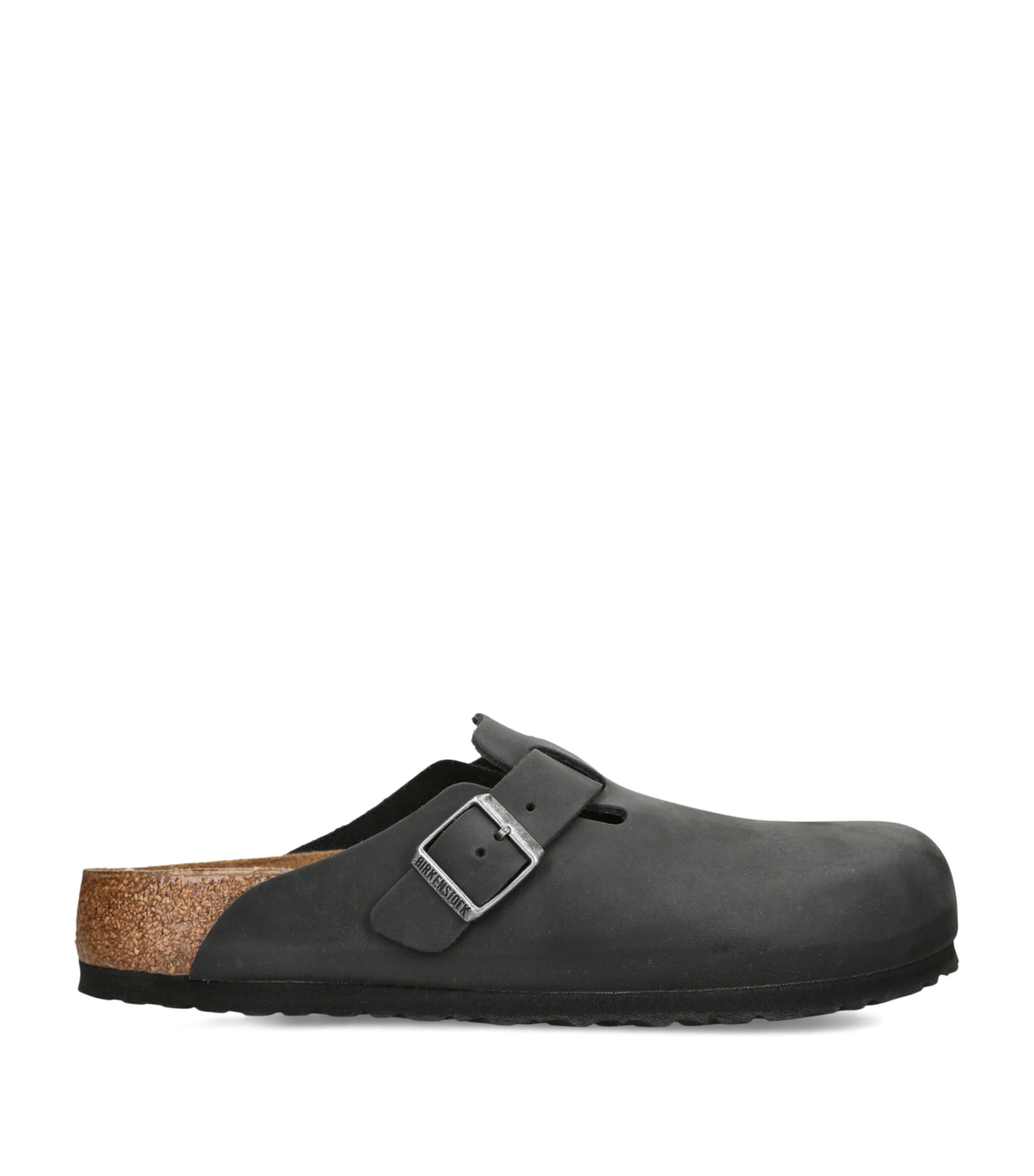 Birkenstock Oiled Leather Boston Clogs Black Image 1