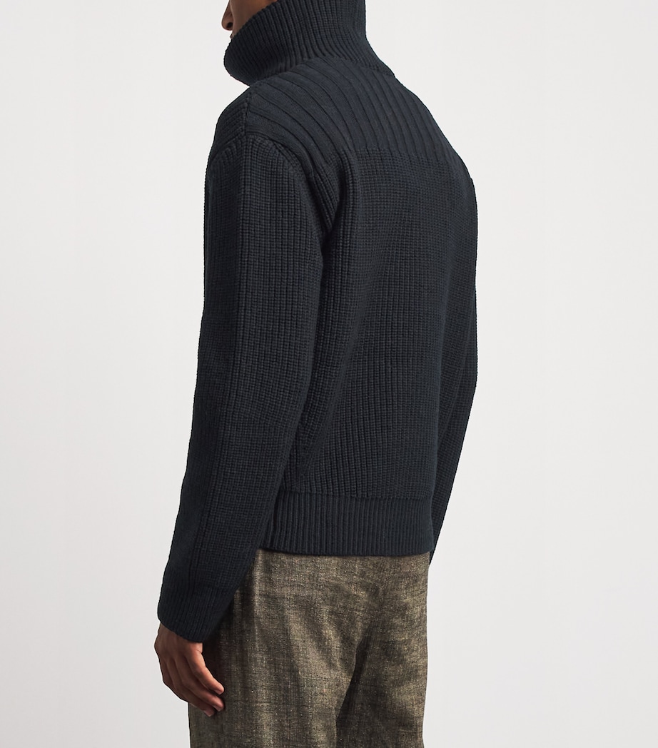 DRIES VAN NOTEN Mens Wool Cardigan Image 5