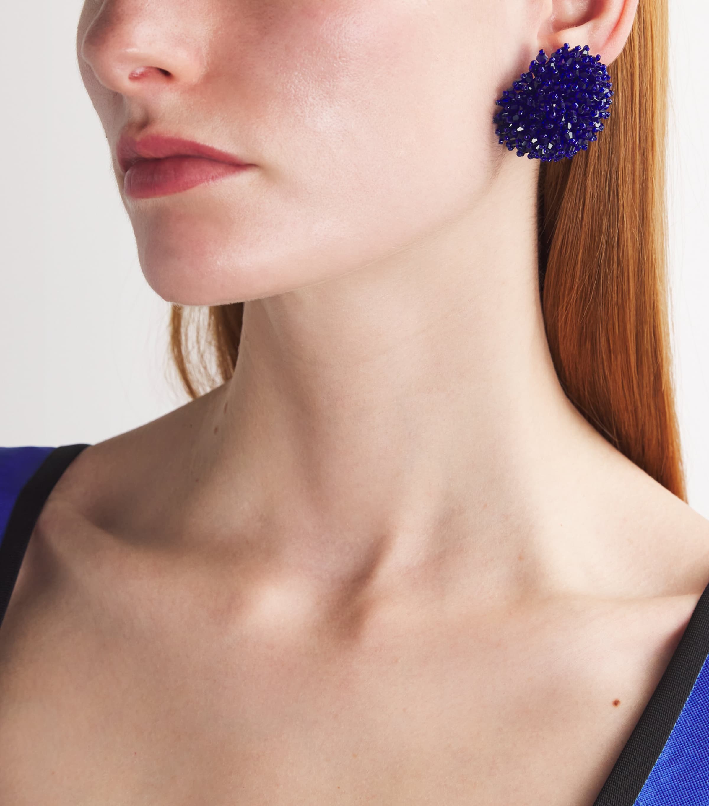 Beaded Dome Earrings 028 ULTRAMARINE Image 2