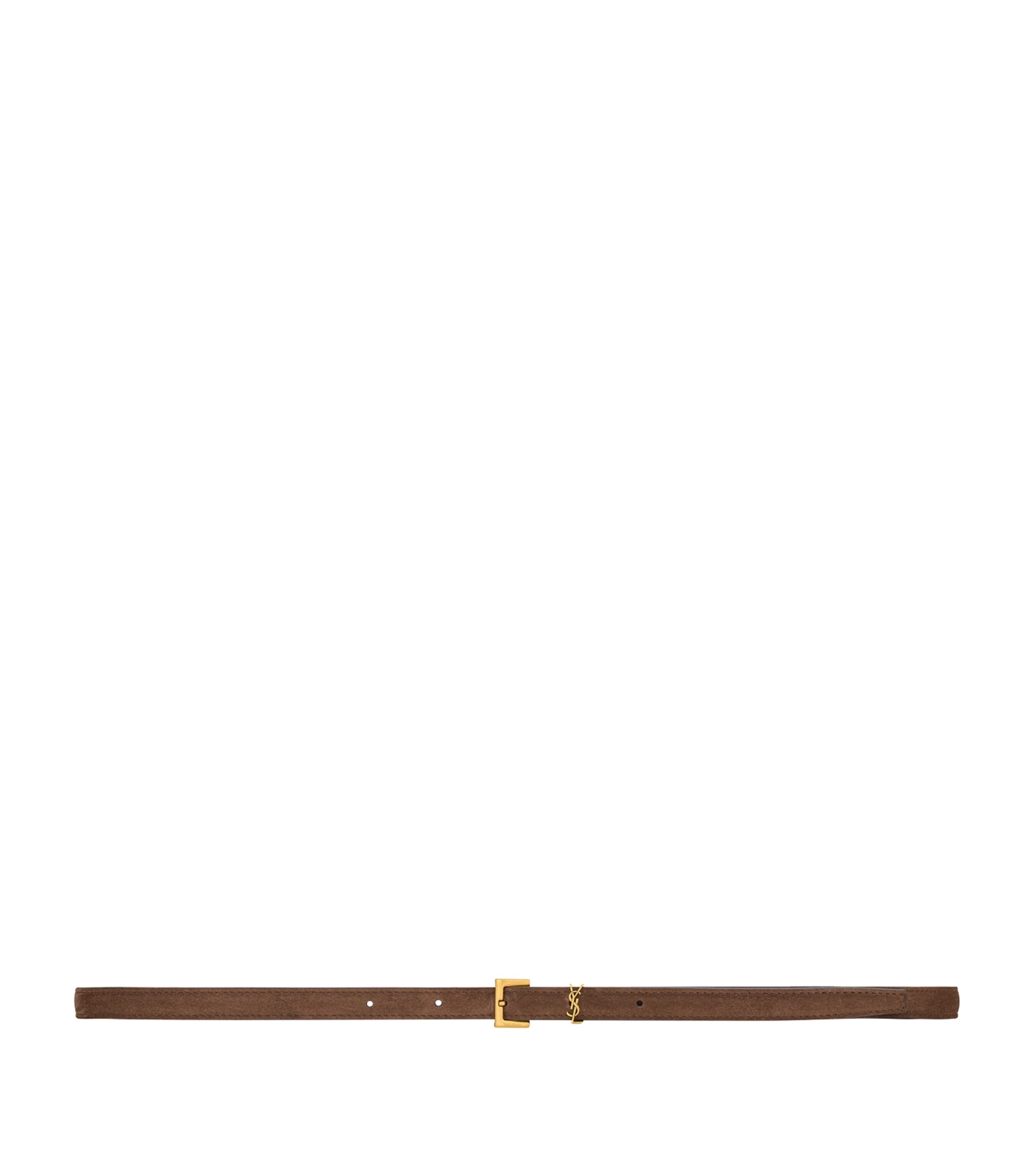 Saint Laurent Calfskin Cassandre Slim Belt Image 1