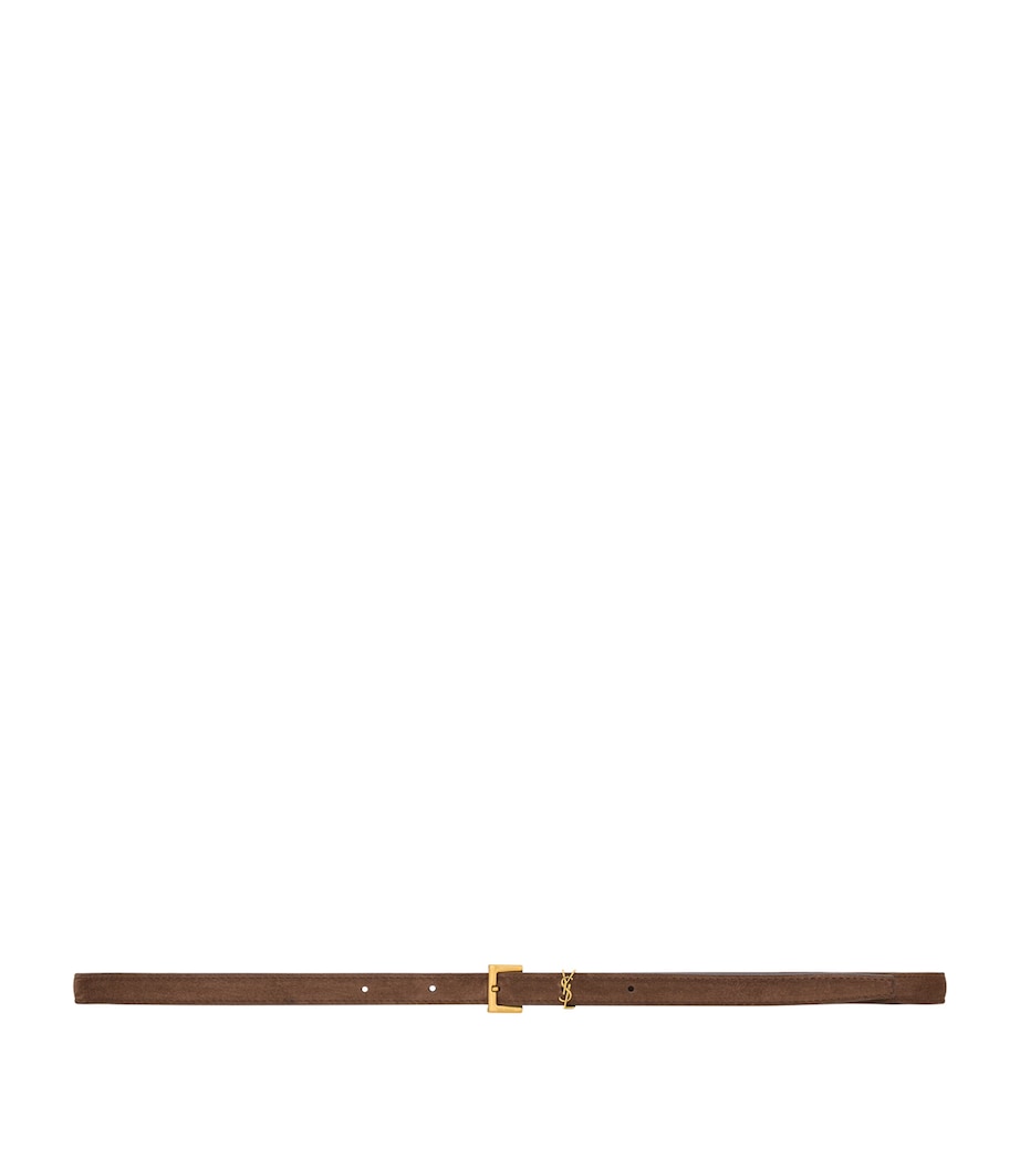 Saint Laurent Calfskin Cassandre Slim Belt Image 1