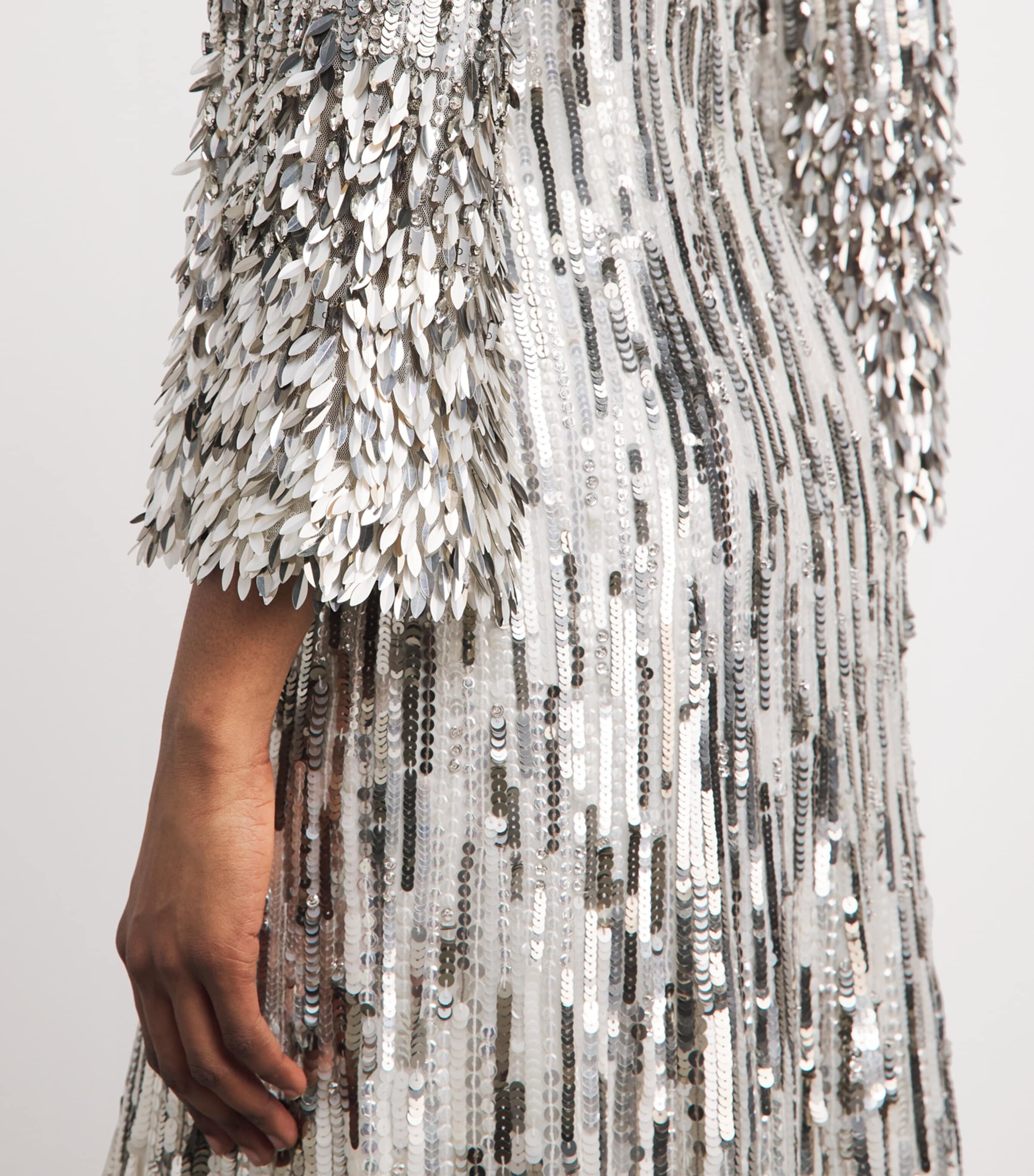 Jenny Packham Womens Embellished Memphis Gown White Image 5