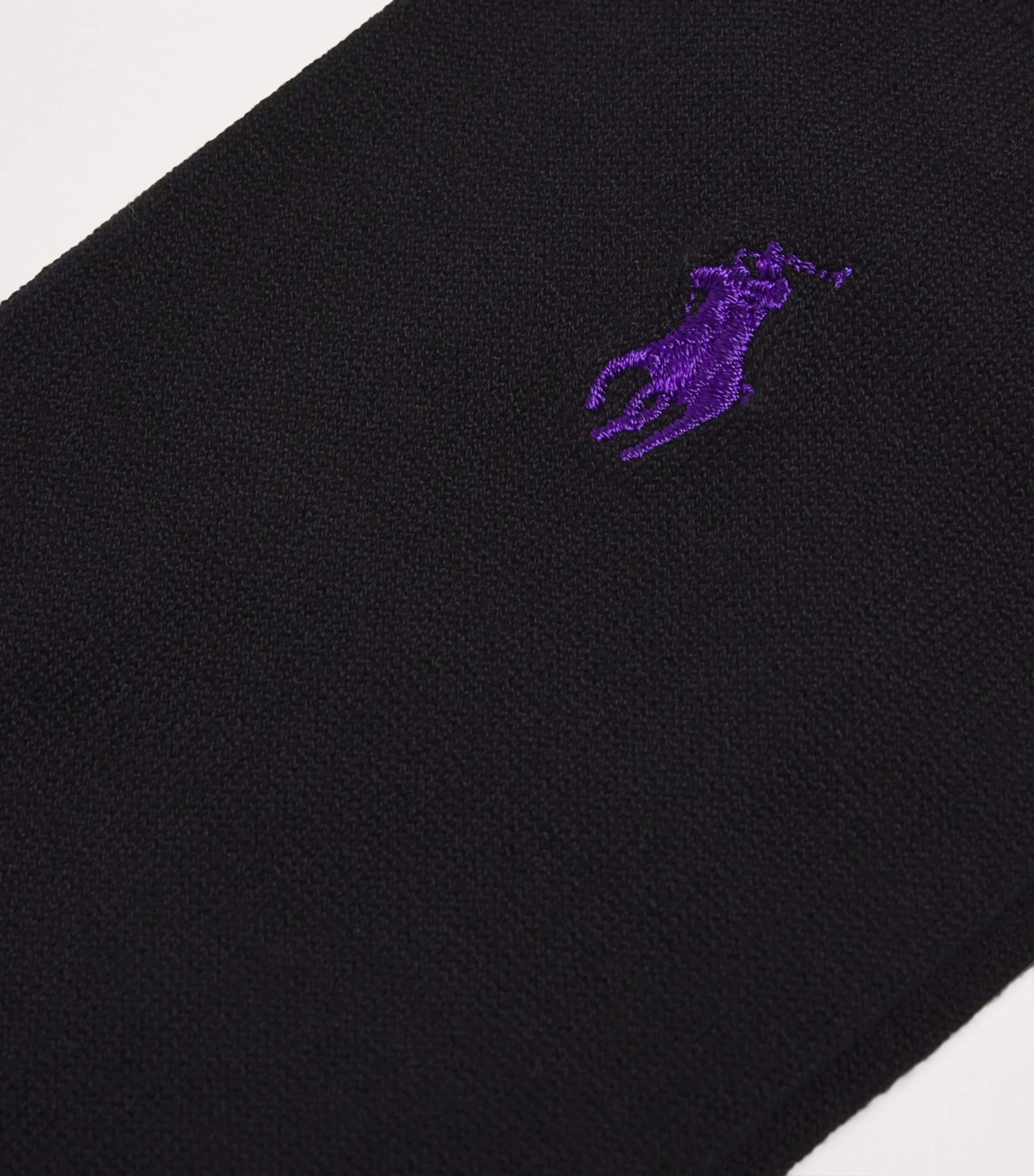 Polo Ralph Lauren Mens Pony Flat-Knit Trouser Socks Black Image 2