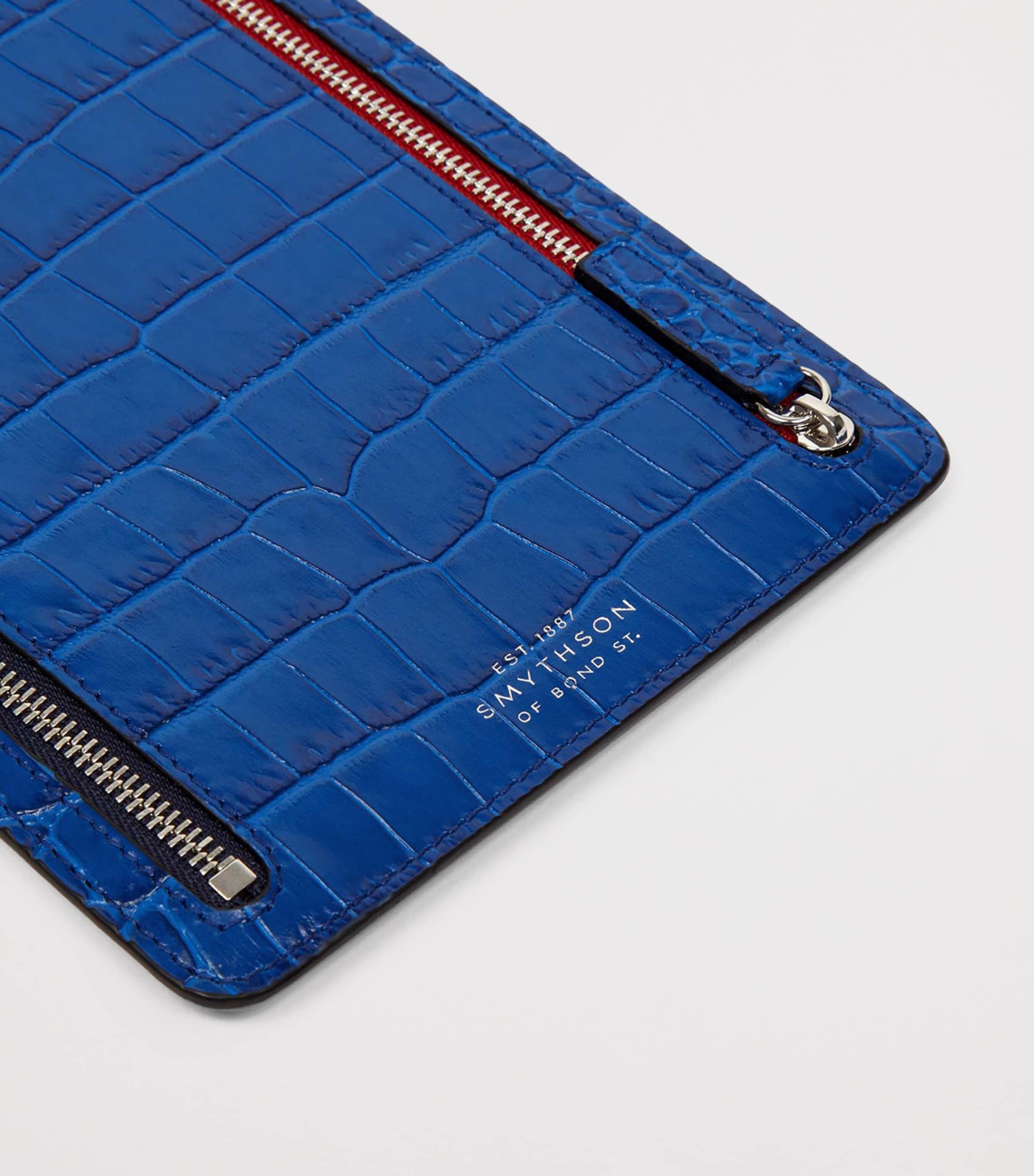 Panama Leather Multi-Zip Travel Wallet CERULEAN Image 4